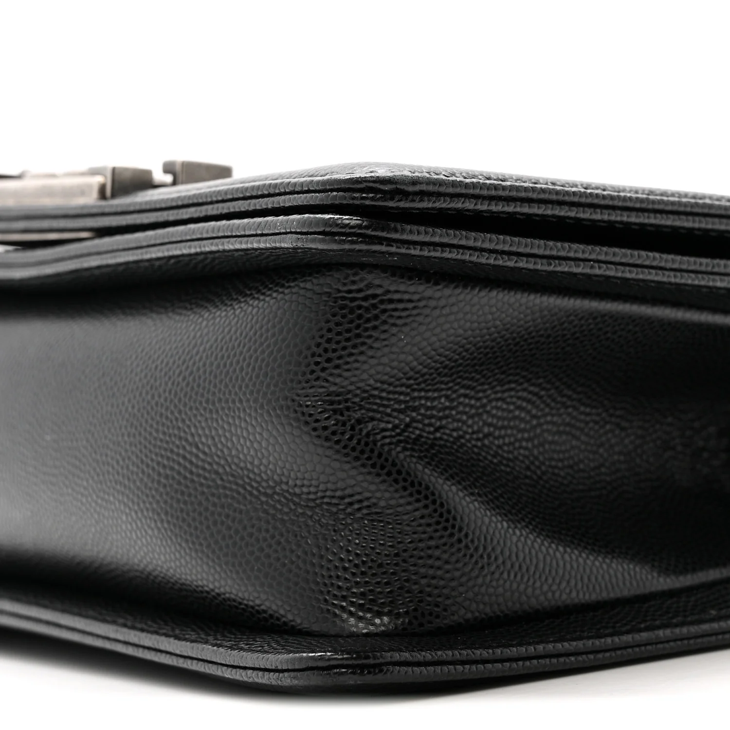 Caviar Quilted Small Boy Flap Black