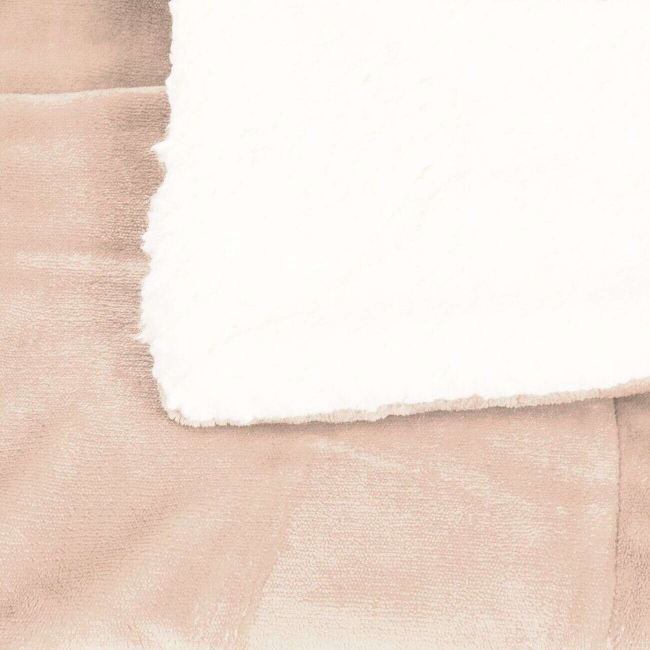 Plaid pilou pilou 127x152cm blanc crème