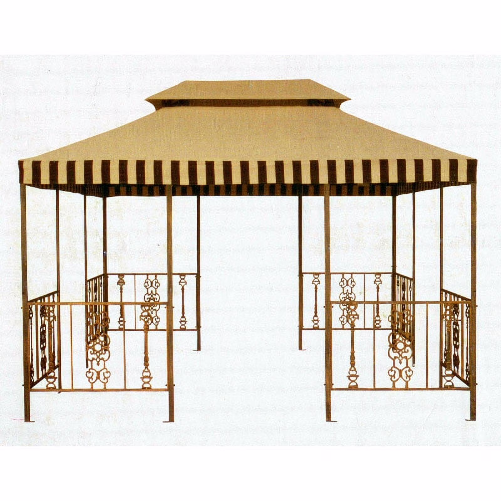 Garden Winds Replacement Canopy Top for PH Victorian Gazebo - SOLID BEIGE COLOR, NO STRIPE