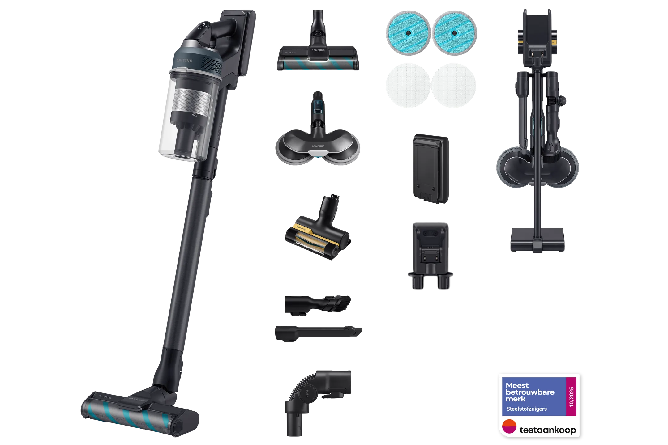 Samsung Steelstofzuiger Jet 95 Premium VS20C954FTB/WA