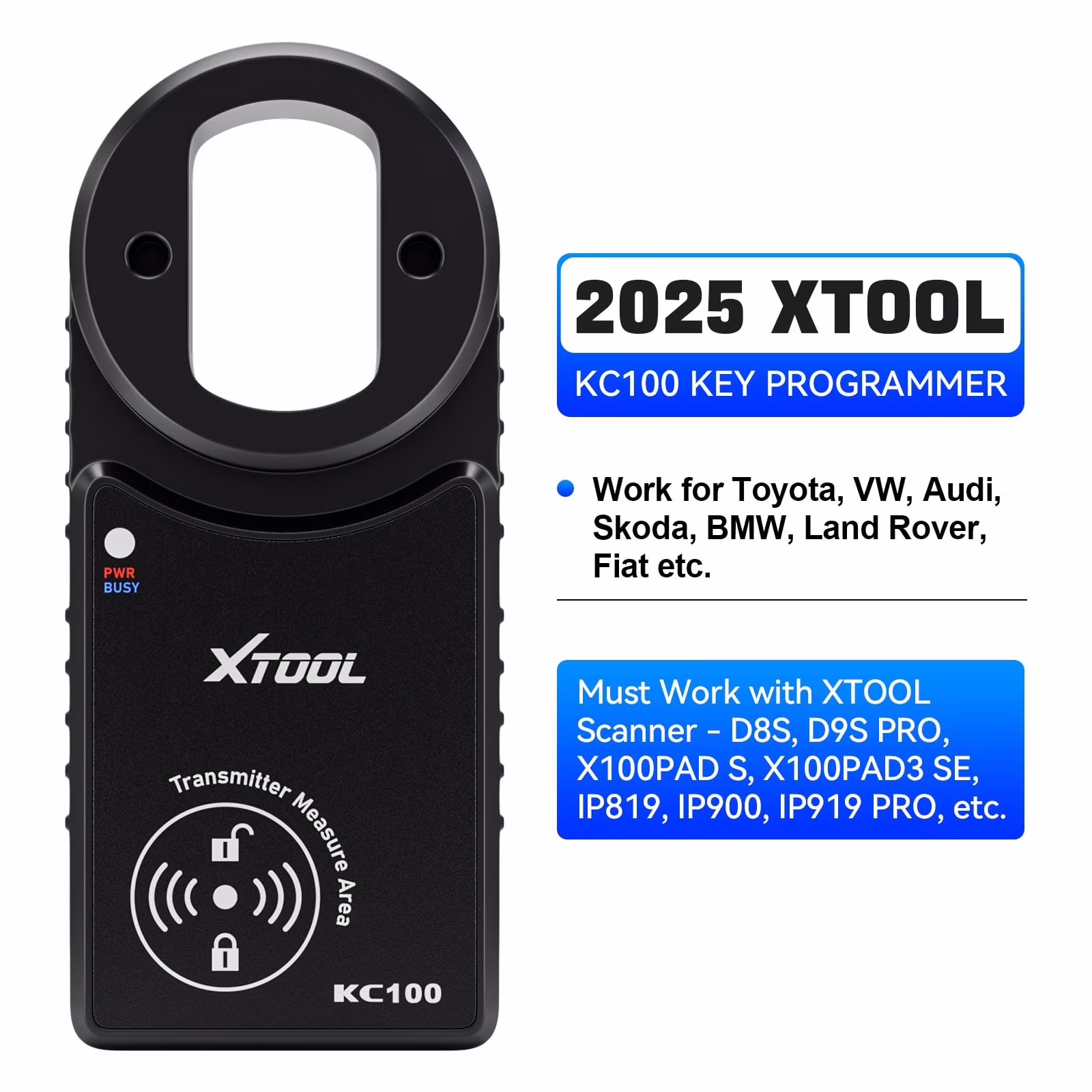 KC100 Automotive Key Fob Programmer Tool Toyota Lexus Works with X100 PAD3 OBD2 Scanner(KC100)