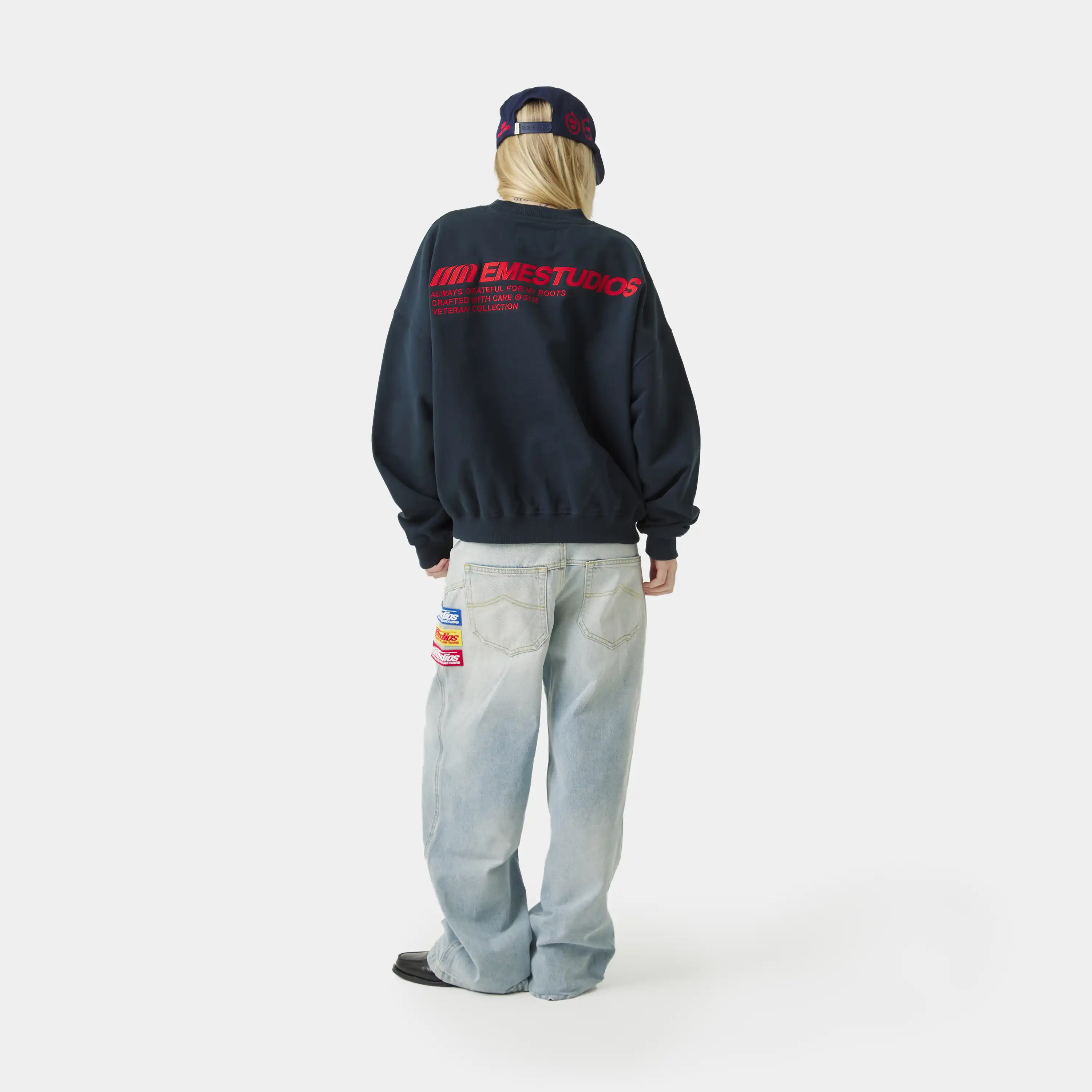 Roots Navy Oversized Crewneck