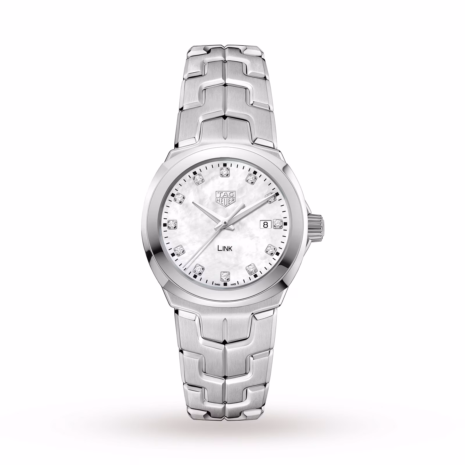 【Super Clone】TAG Heuer Link Quartz Date Mother Of Pearl 32mm Ladies Watch WBC1312.BA0600
