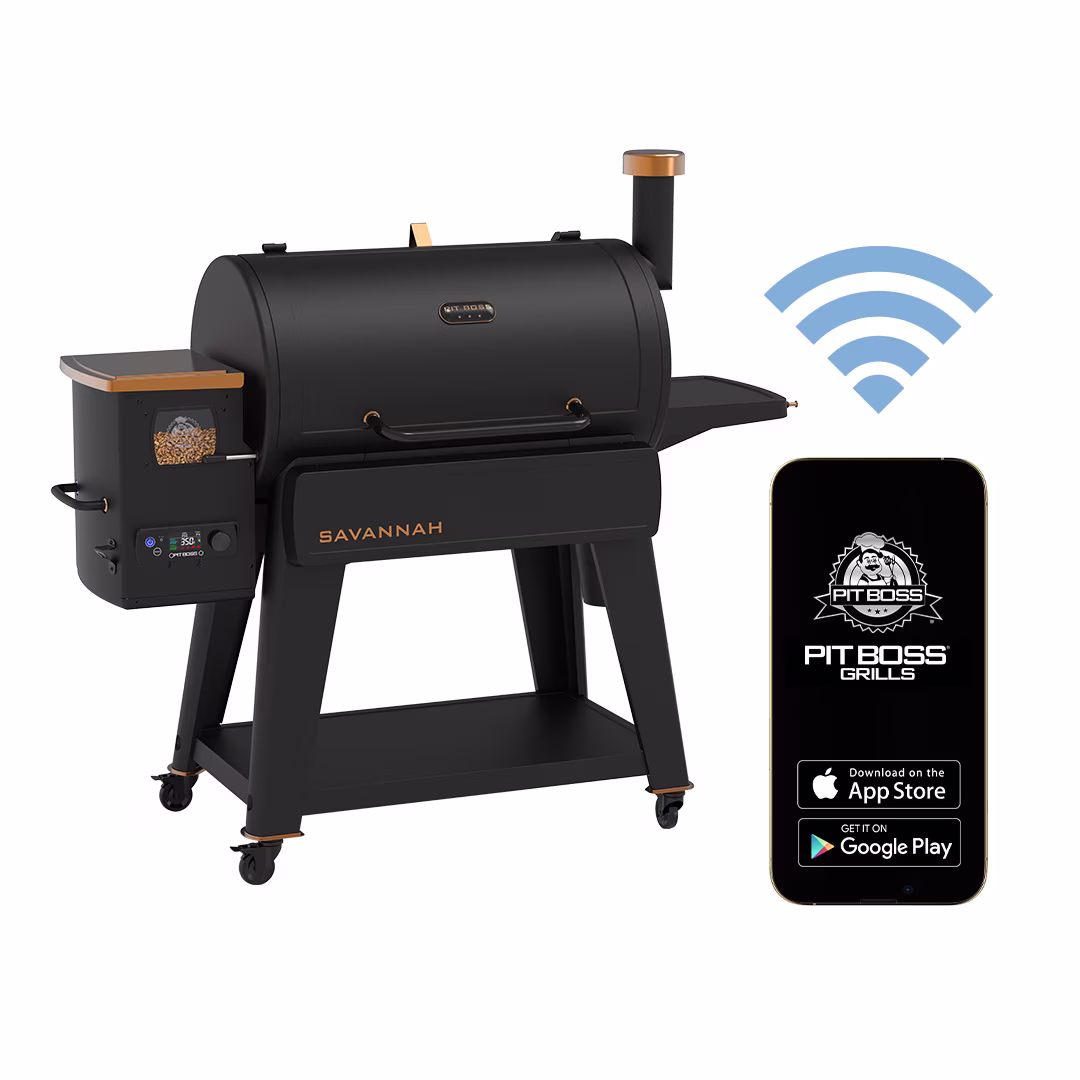 Pit Boss 1500 Connected Pellet Grill Savannah - Onyx Edition with Wi - Fi? - PB1500NXW