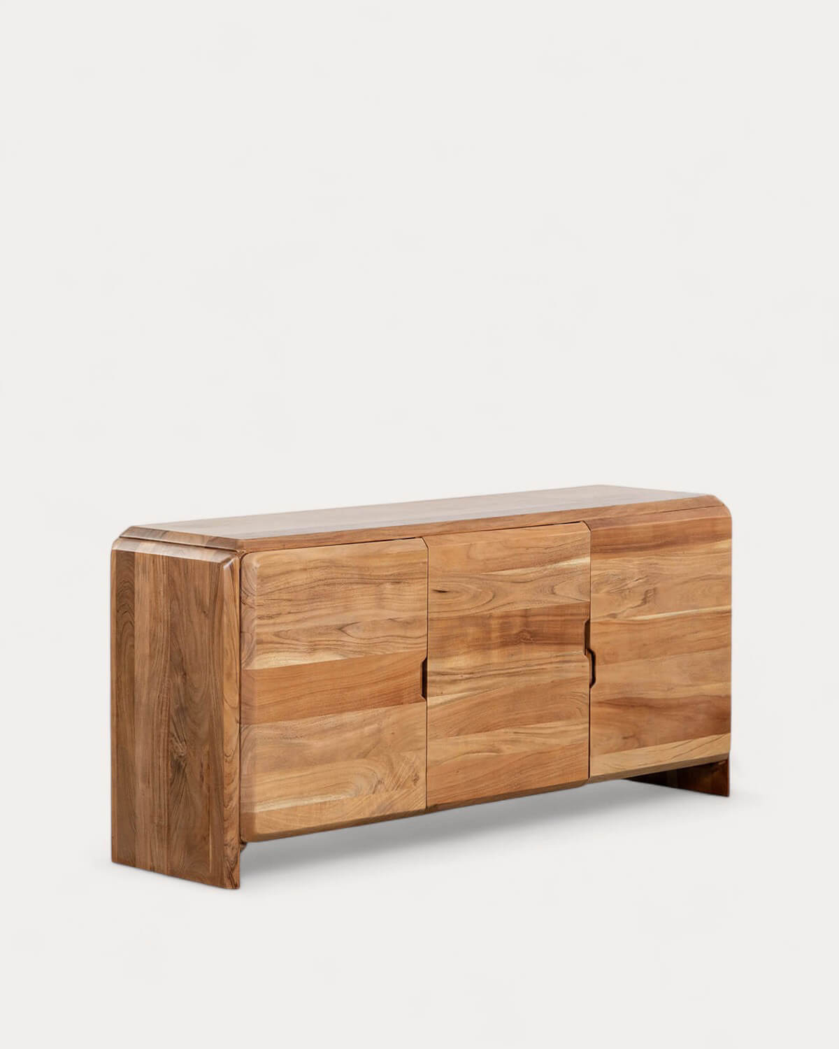 Lucil - Aparador Bajo 3 Puertas de Madera de Acacia Lucil
