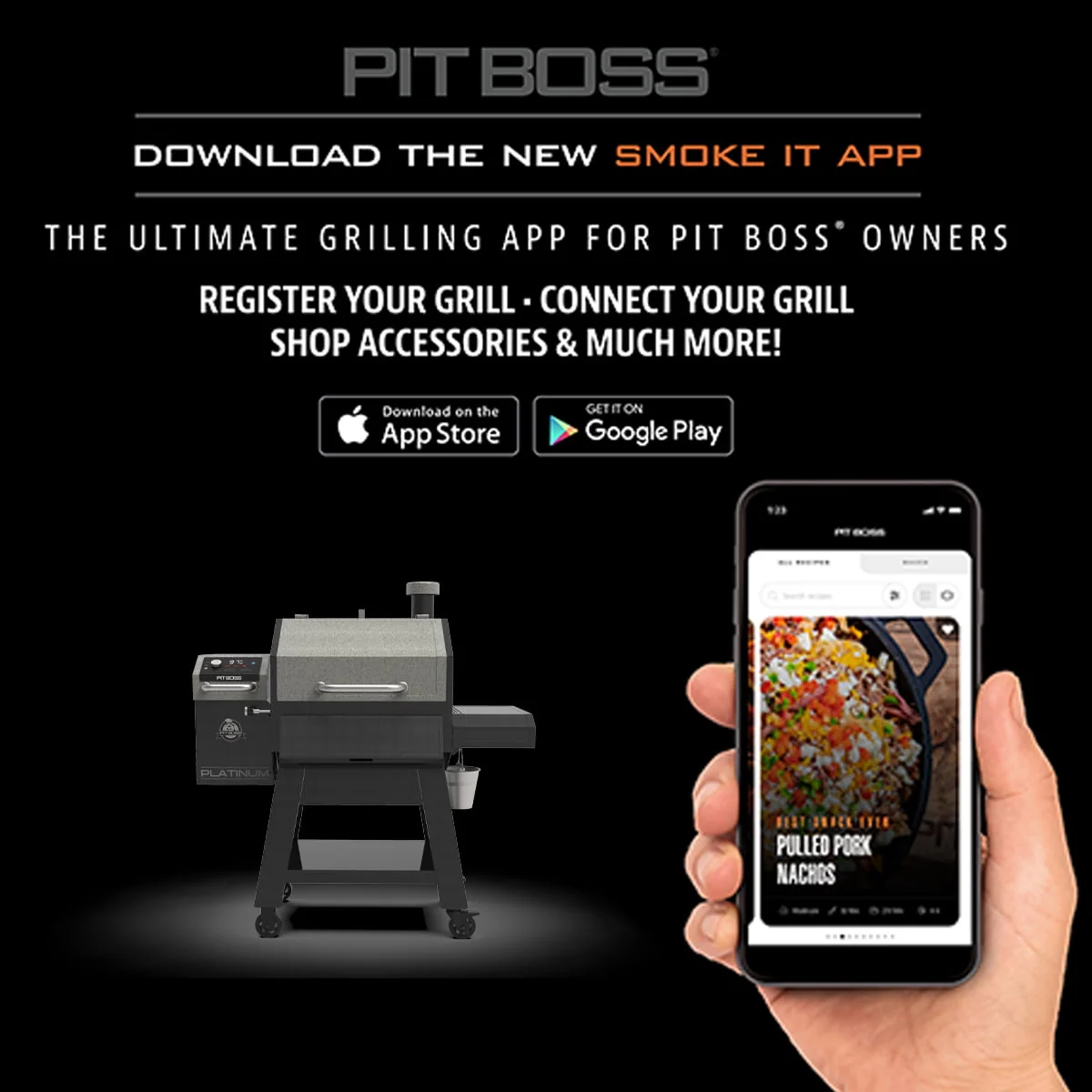 Platinum Laredo 1000 Sq. in. Wi-Fi® and Bluetooth® Enabled Wood Pellet Grill and Smoker - Image 7