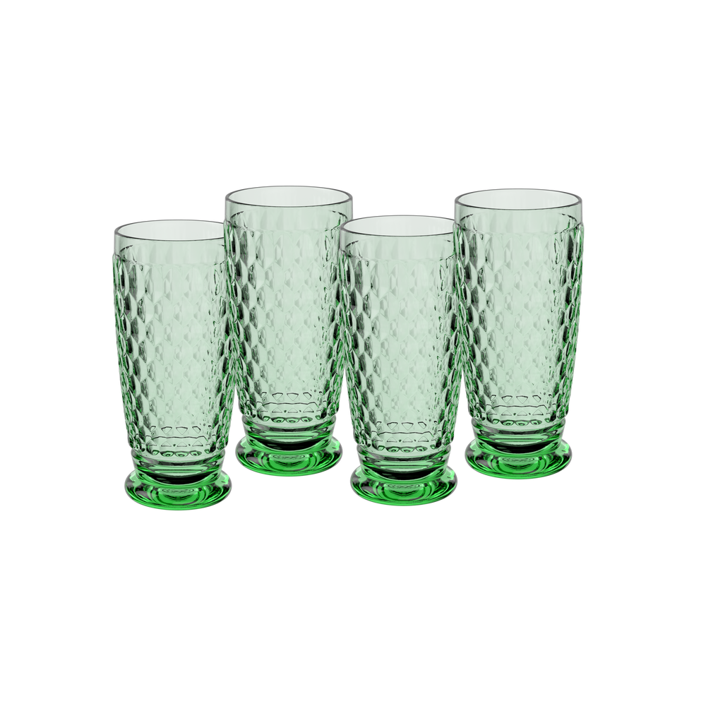 Boston Highball glass - Green, 10.2 oz, crystal glass