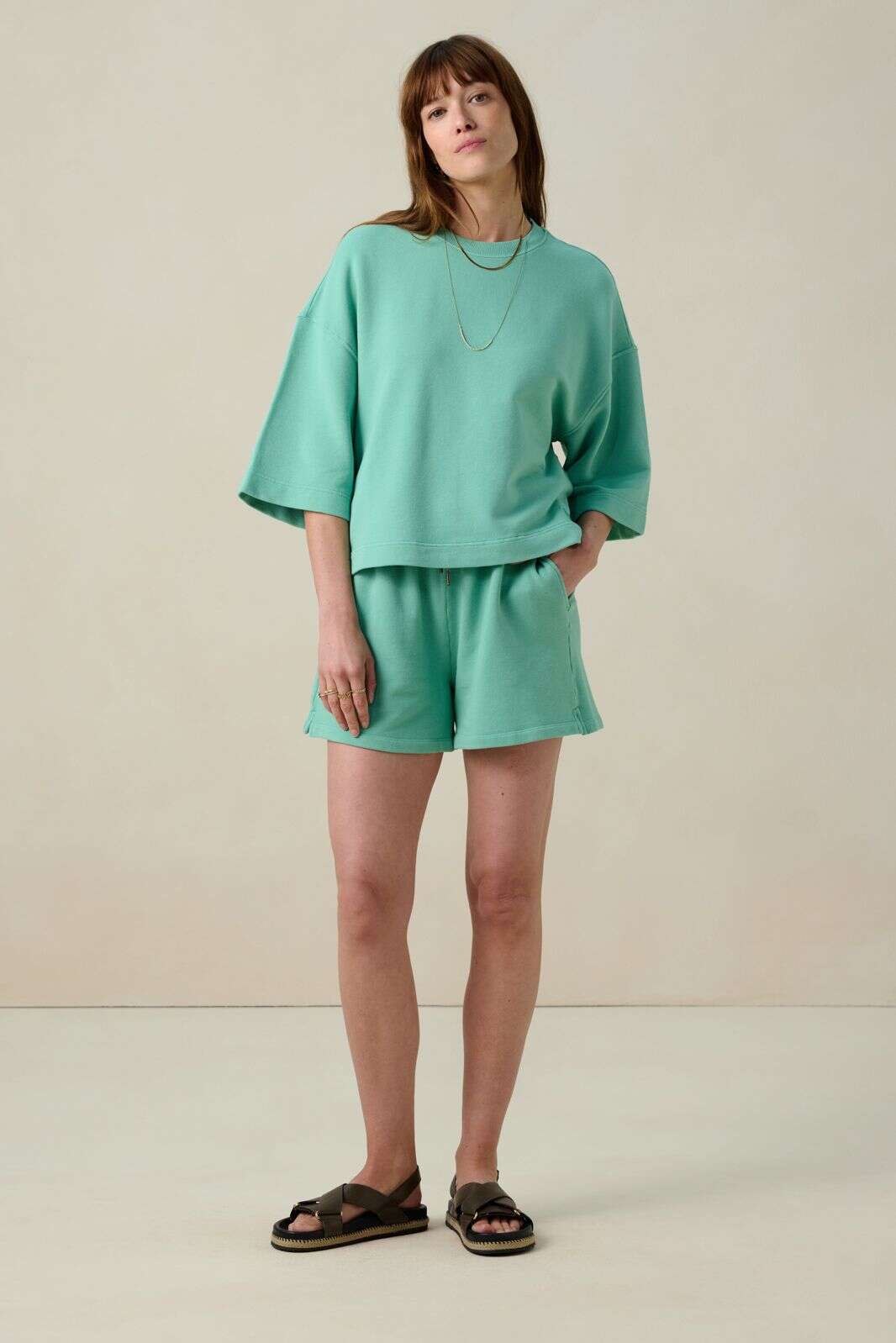 Groene boxy sweater