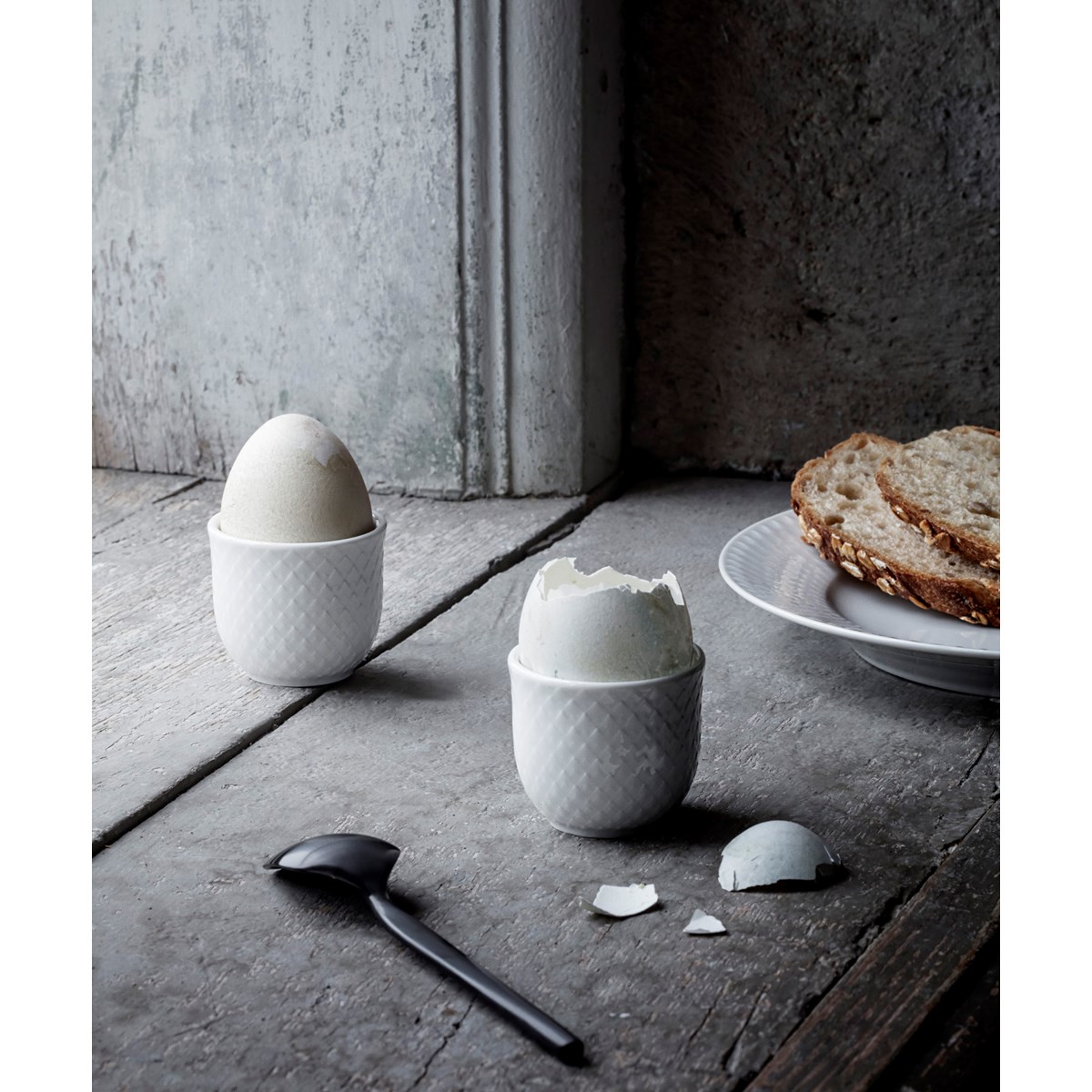 Rhombe eggeglass 5 cm hvit