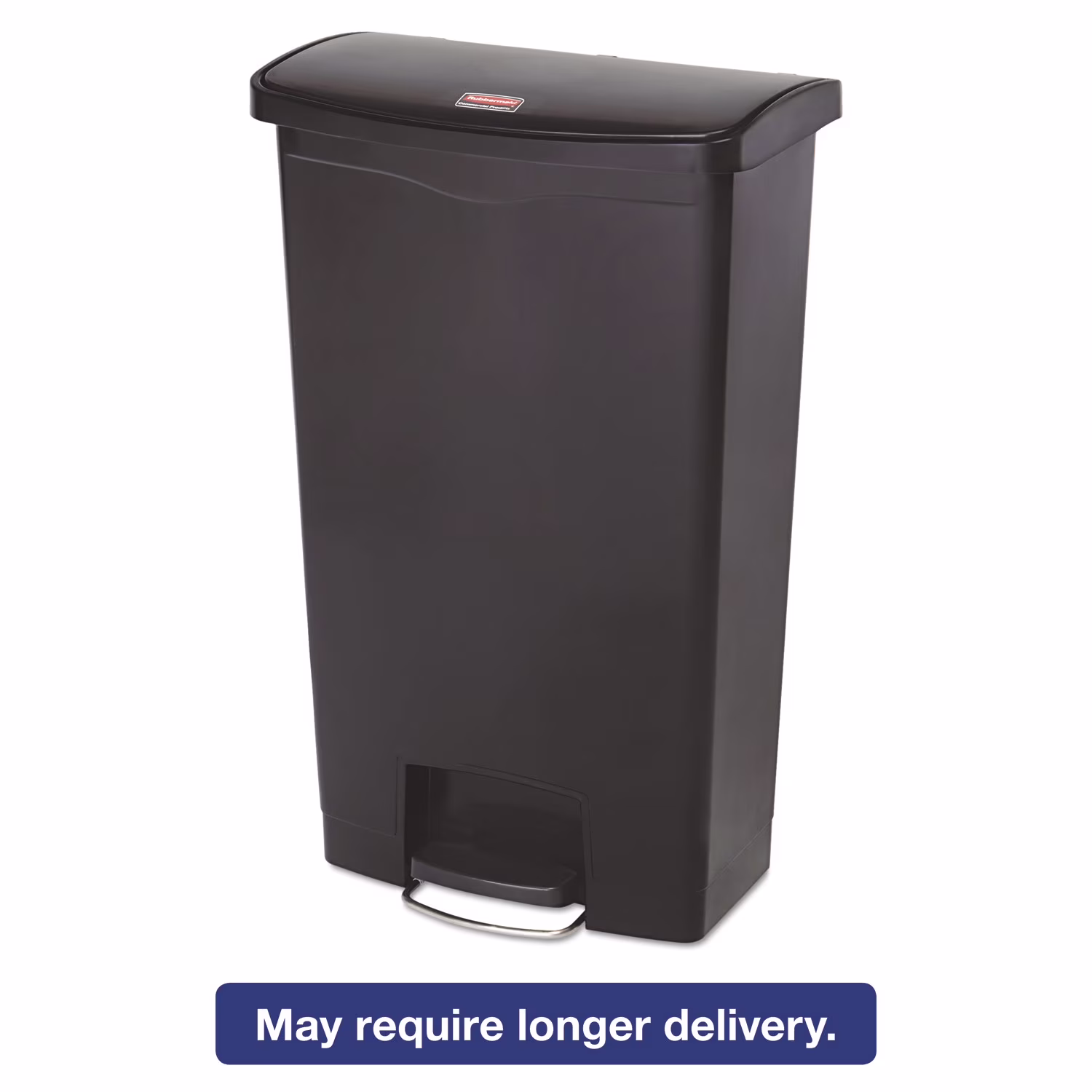 Commercial Slim Jim Resin Step-On Container Front Step Style 18 gal Black 1883613(1)