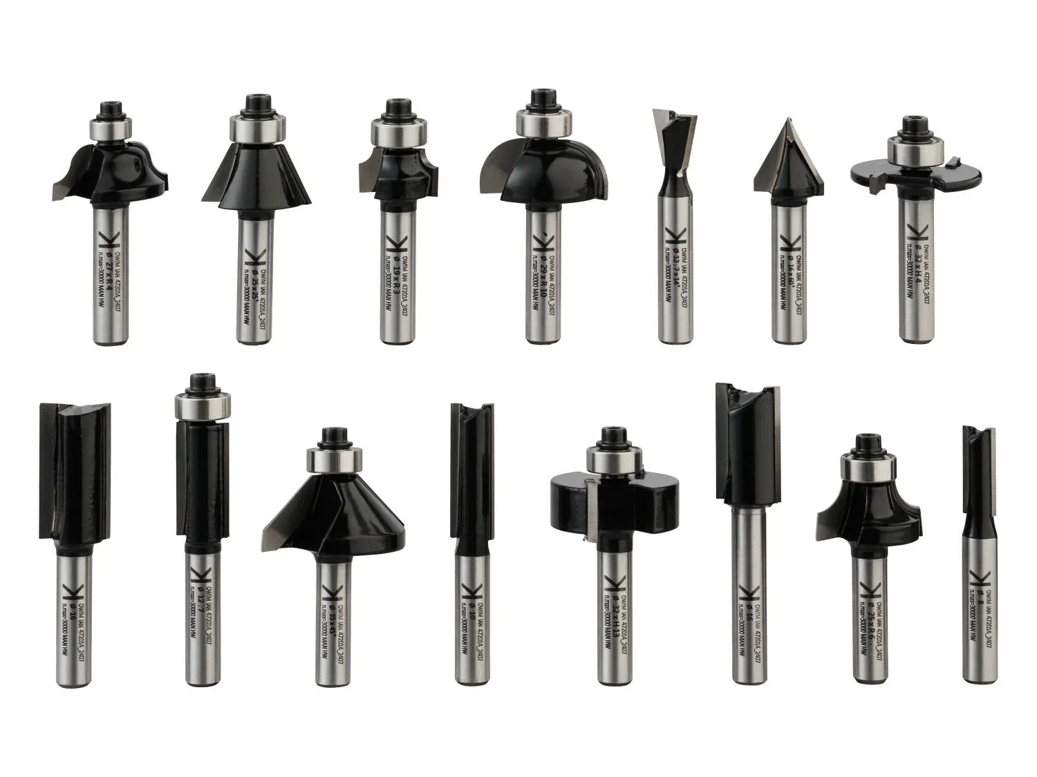 PARKSIDE PERFORMANCE Set d'embouts de fraisage PPFB 15 A1, 15 pices
