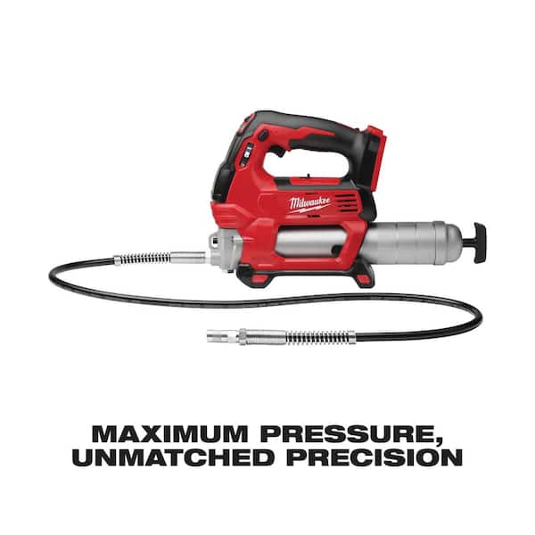 M18 FUEL 18V Lithium Ion Brushless Cordless 1/2 in High Torque Impact Wrench with Grease Gun Kit, Resistant Batteries Image 5