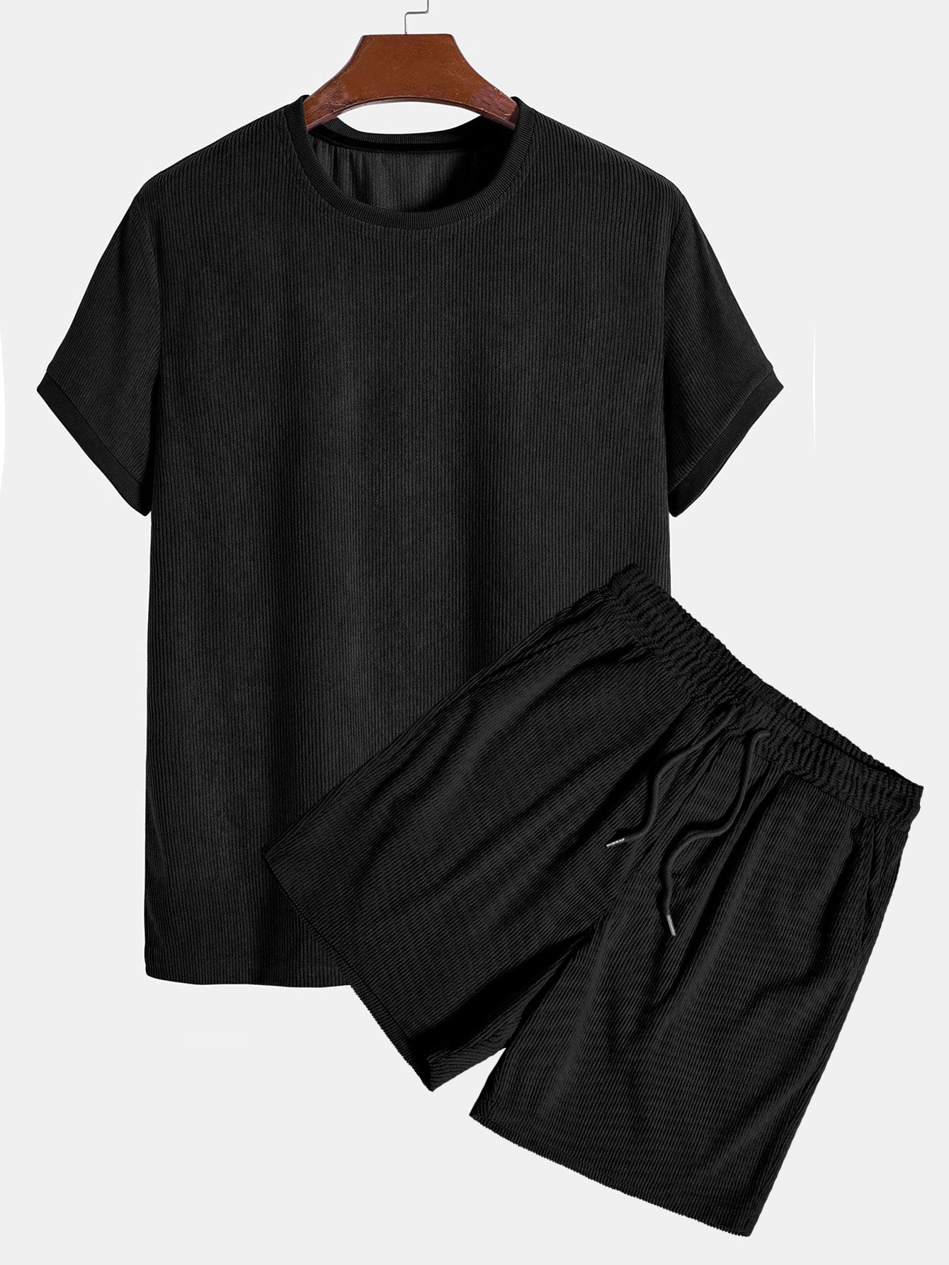 T-shirt et short en velours côtelé stretch