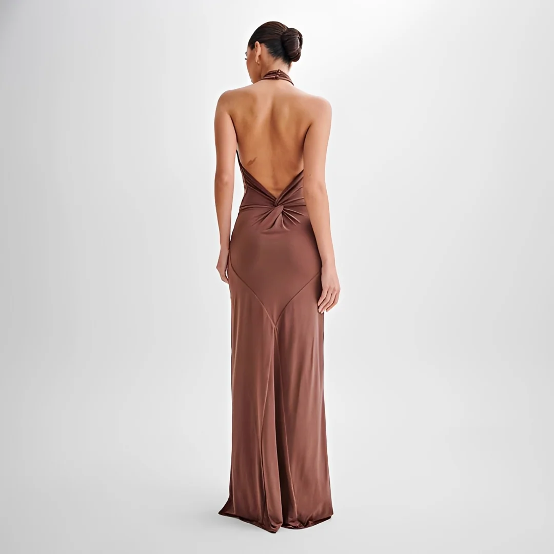 Mabel - Robe Maxi Chic avec Dos Dévoilé