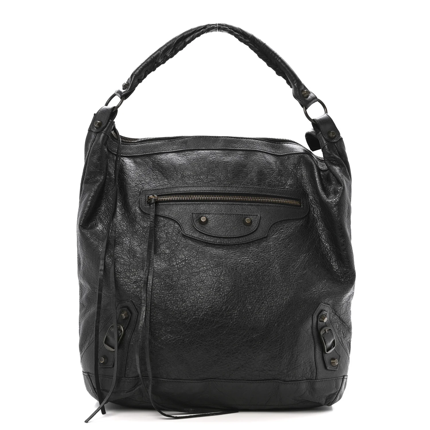Agneau Classic Hardware Day Hobo Black