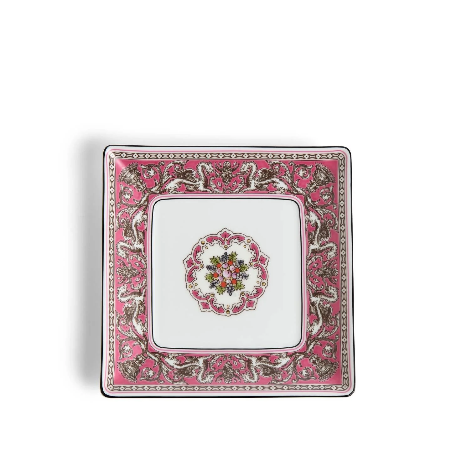 Florentine Fuchsia Square Tray