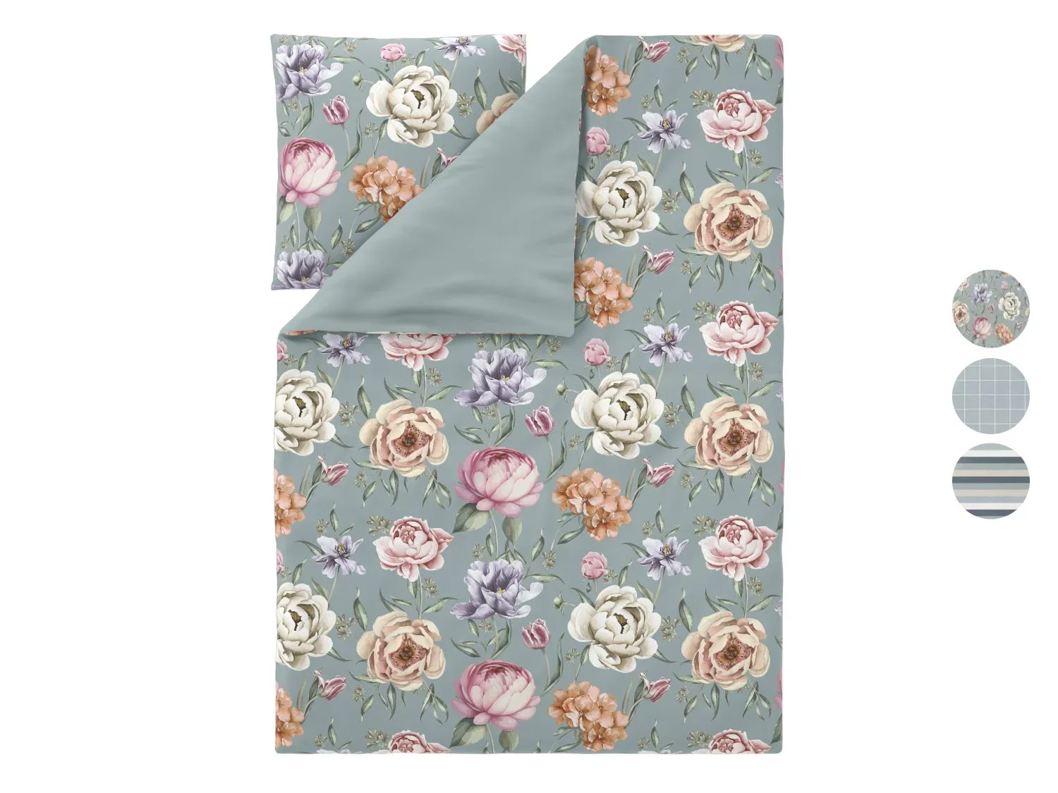 LIVARNO Parure de lit double face en satin microfibre, 140 x 200 cm