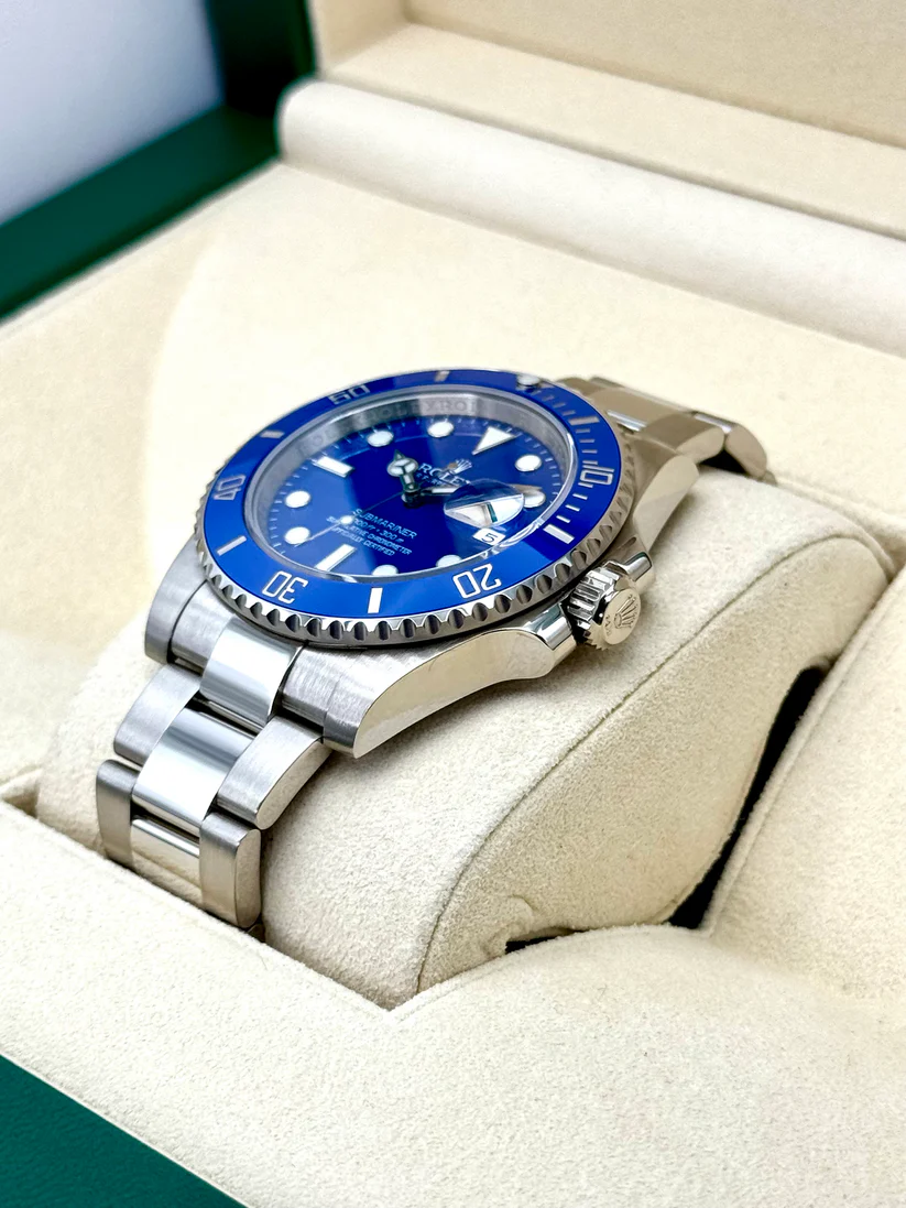 [Super Clone]Rolex Submariner Date Smurf 18ct  41mm White Gold / Blue R116619LB