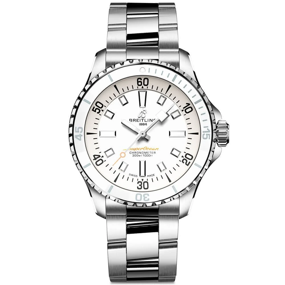 [Super Clone]【Free Shipping】BREITLINGSuperocean 36mm White Dial Ladies Automatic Bracelet Watch