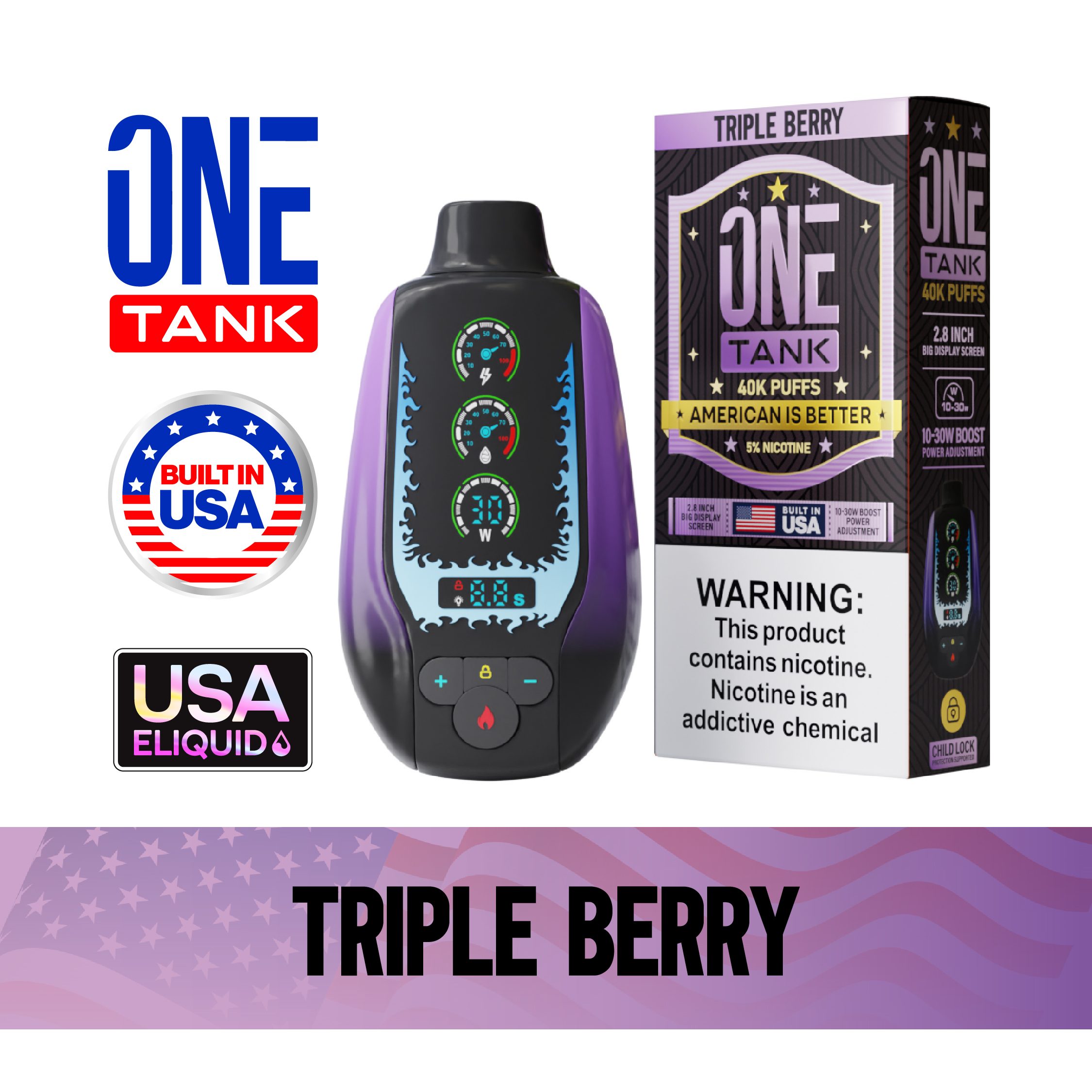 ONE TANK 40K Rechargeable Disposable Vape