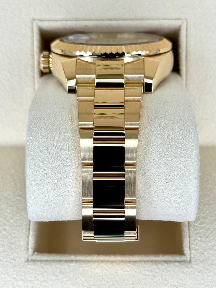 [Super Clone]RLX  Sky-Dweller 42mm Yellow Gold White Dial Oyster - 336938
