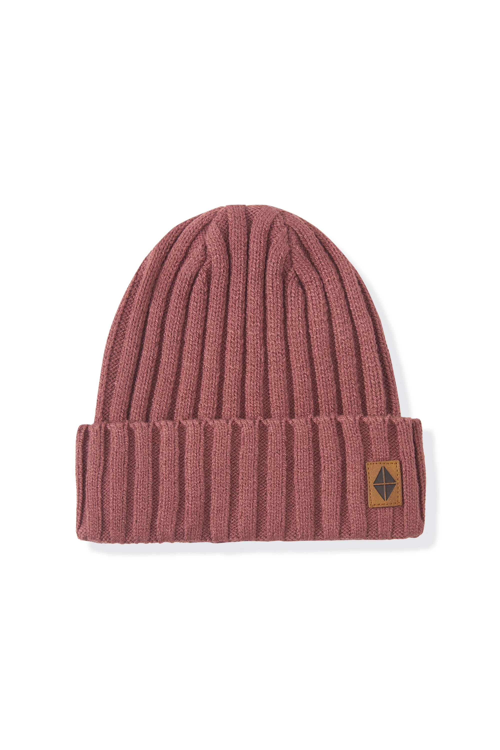 Chunky Knit Ribbed Beanie in Ember