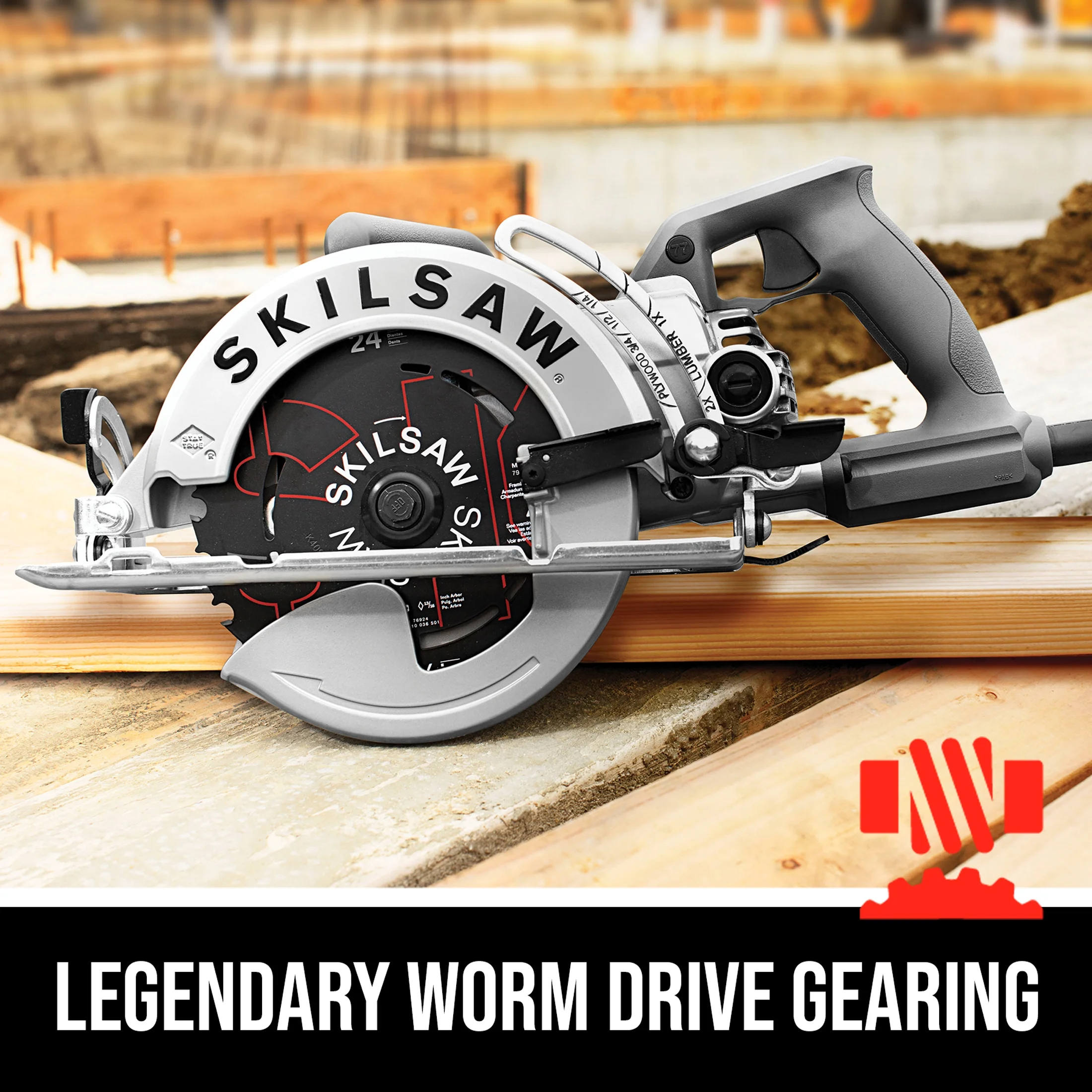 SKIL SPT77W - 01 15 Amp 7 - 1/4'' Aluminum Corded Electric Worm Drive Circular Saw