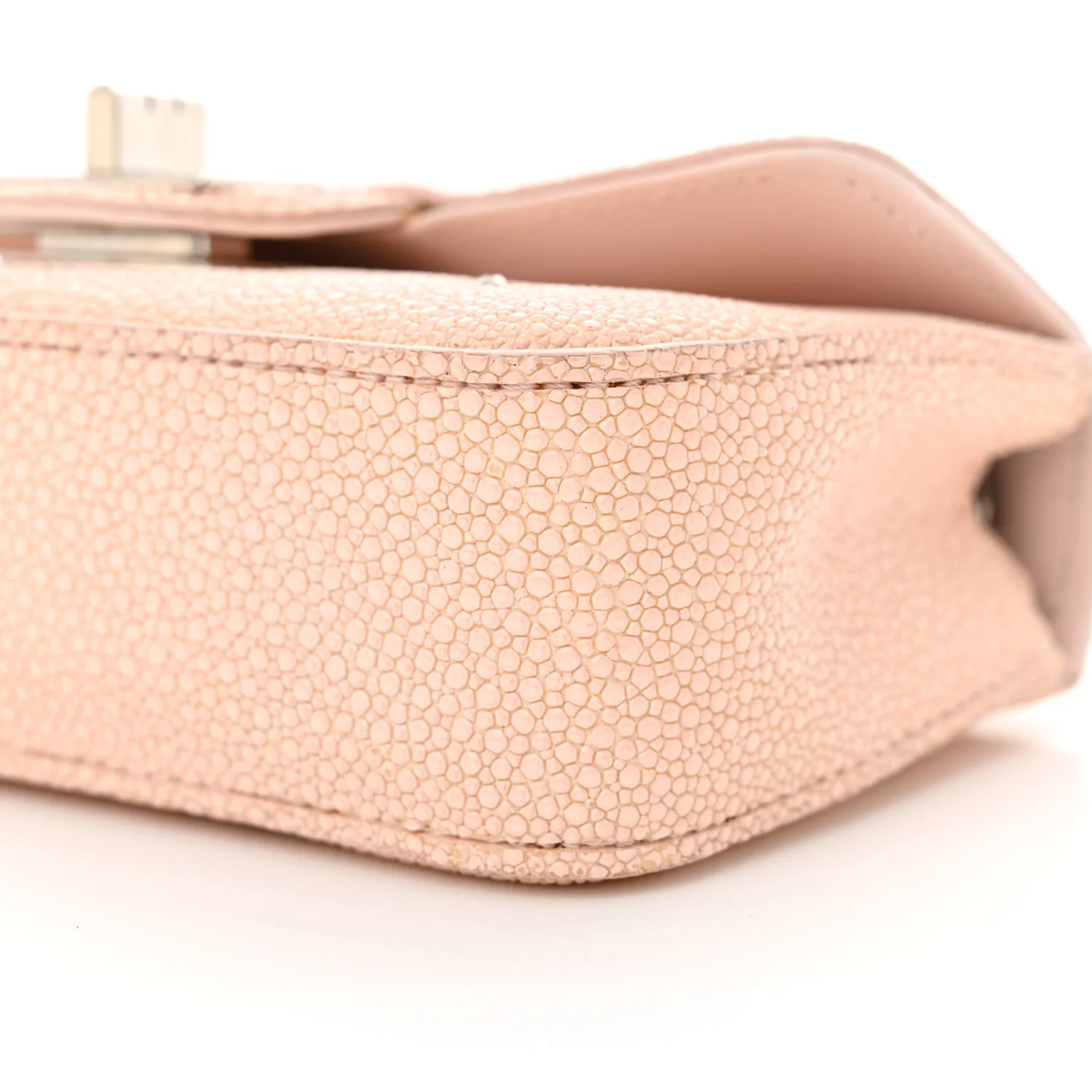 Galuchat Stingray Crystal Embellished 2.55 Reissue Mini Flap Light Pink