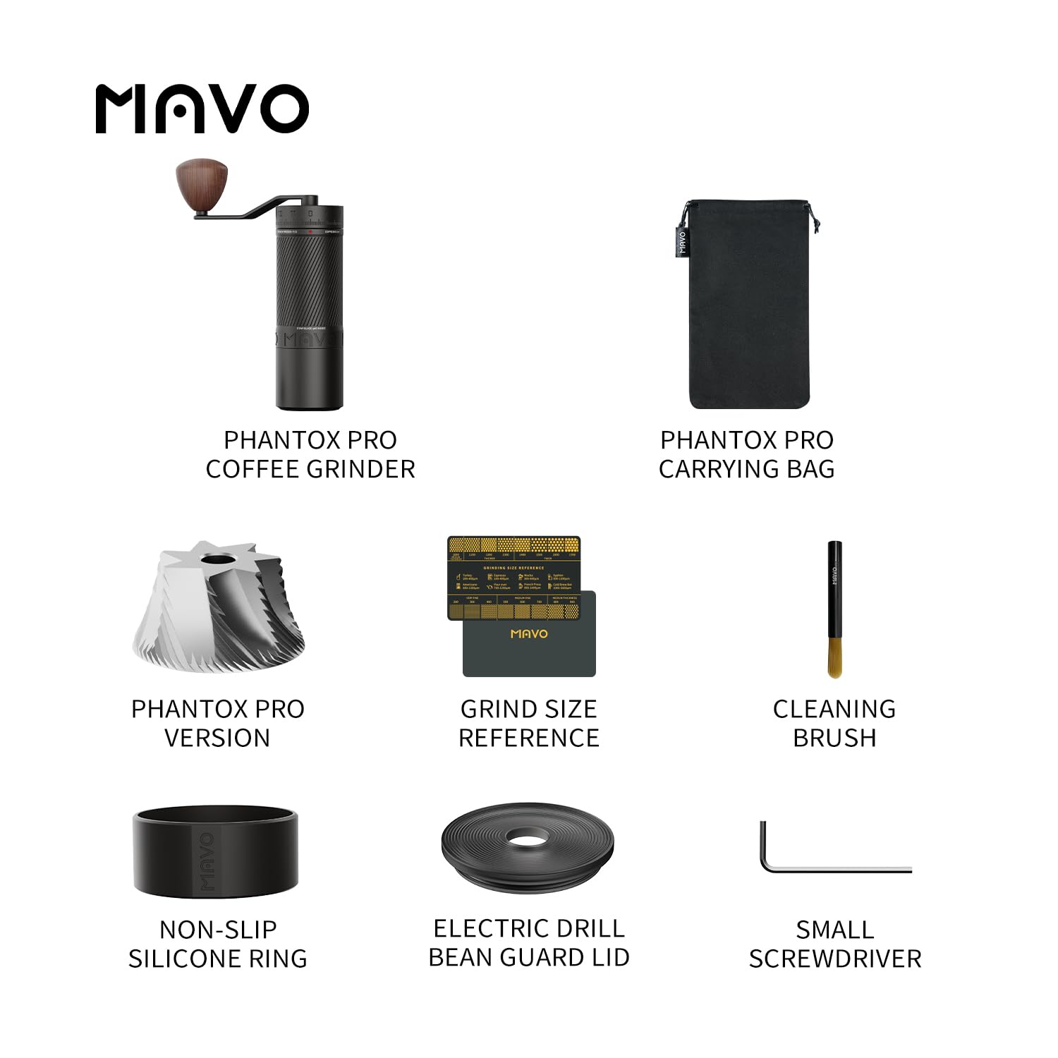 Manual Coffee Grinder, Pro Burr Coffee Grinder, Professional 45mm Stainless Steel Grinding Core, Capacity 30g, 120 Clicks Adjustment, Hand Coffee Grinder for Espresso, Pour Over, Black