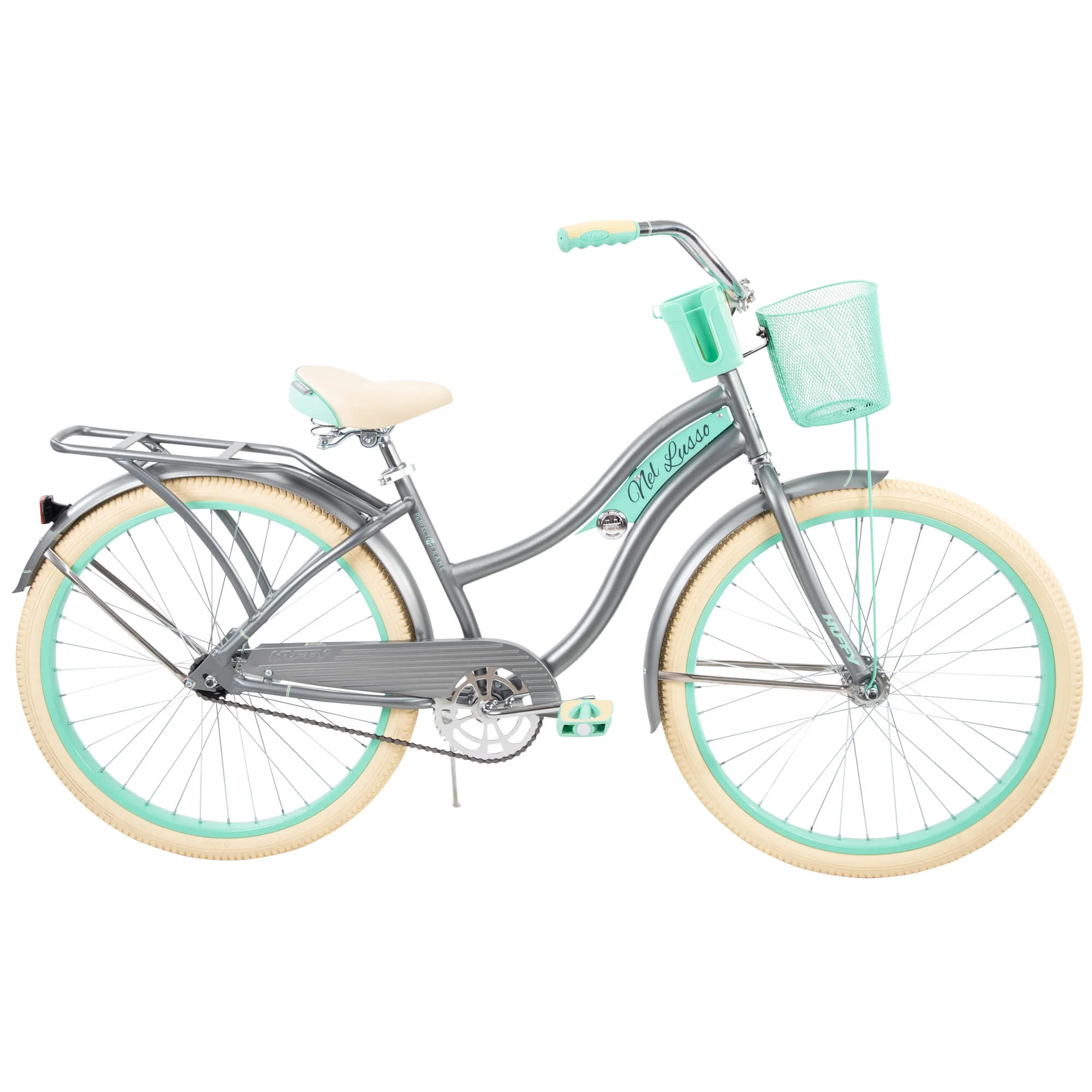 Classic Cruiser Bike with Perfect Fit Frame, Women's, Gray, 26" Image 9