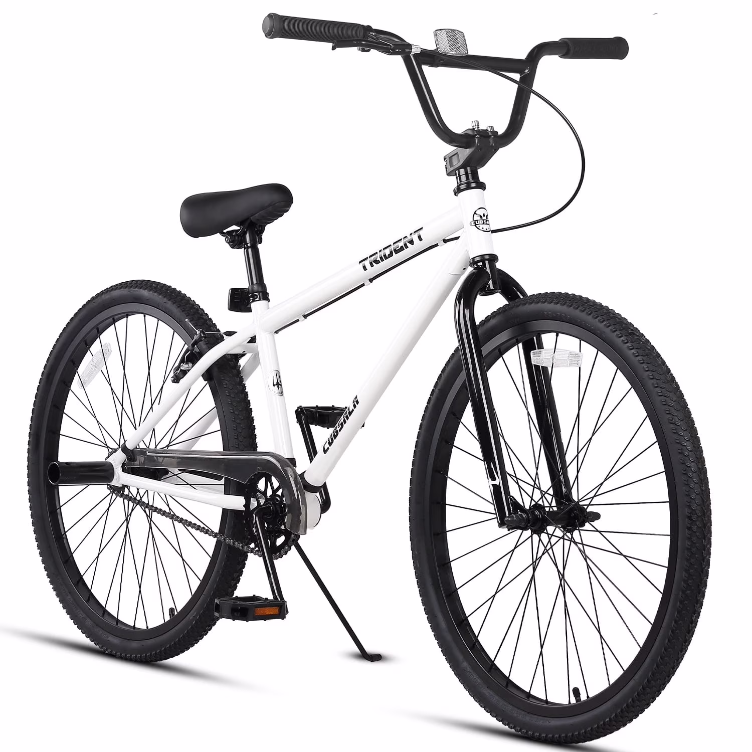 Cubsala 24 in BMX Race Bike Trident Bicycles Beginner - Level to Advanced Riders with 2 Pegs Trick Cycling and Professional Riding, Black
