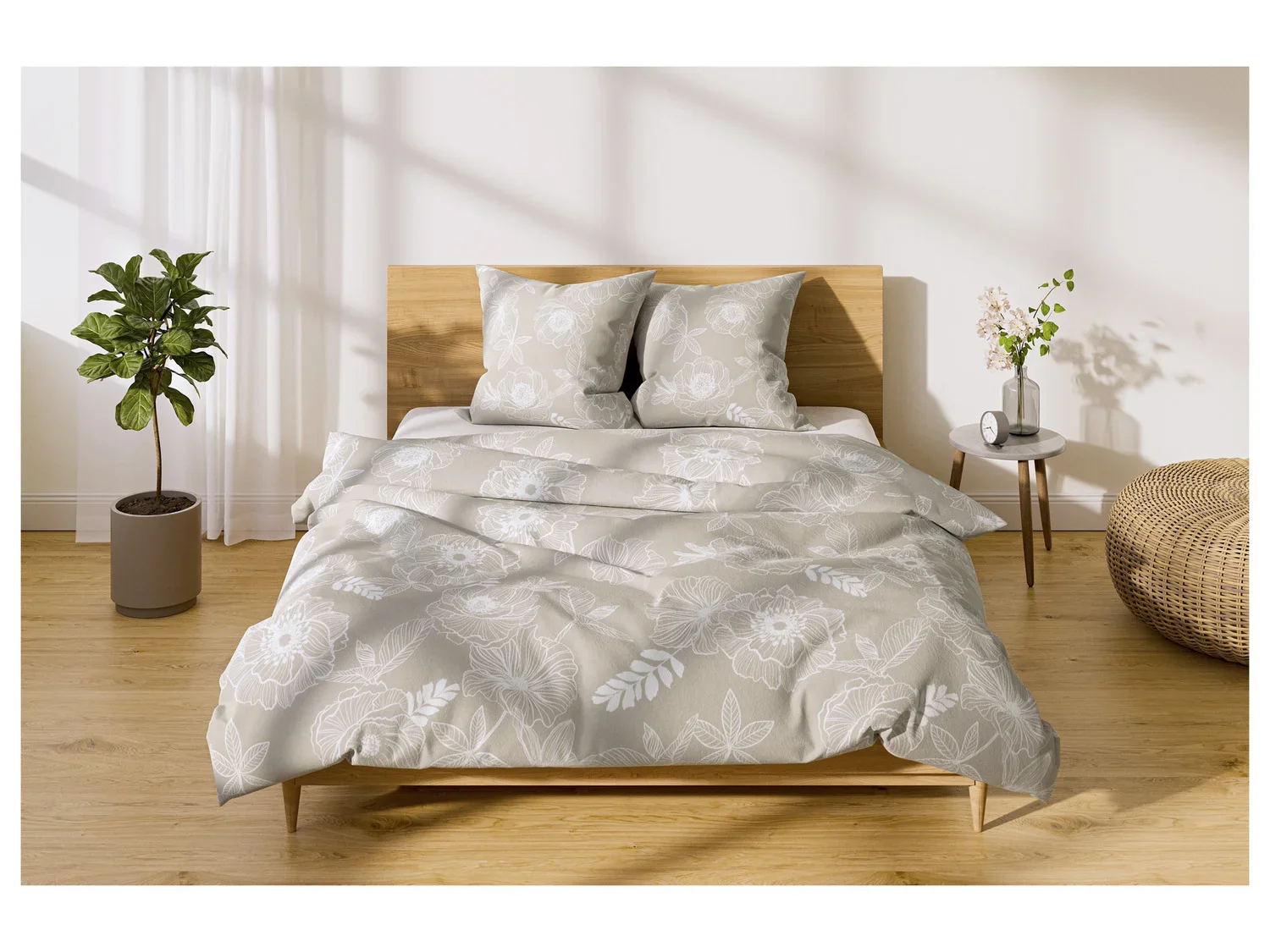 LIVARNO home Linge de lit en satin rversible, 240 x 220 cm