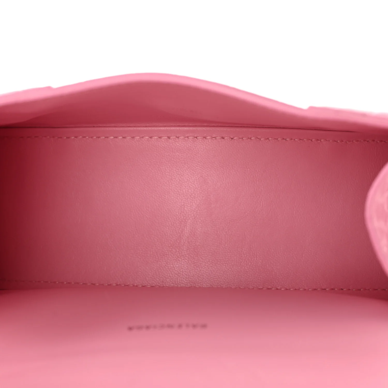 Shiny Calfskin Crocodile Embossed Hourglass Top Handle Bag XS Sweet Pink