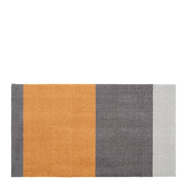 Stripes horisontal gulvmatte 120x67 cm dijon/grey