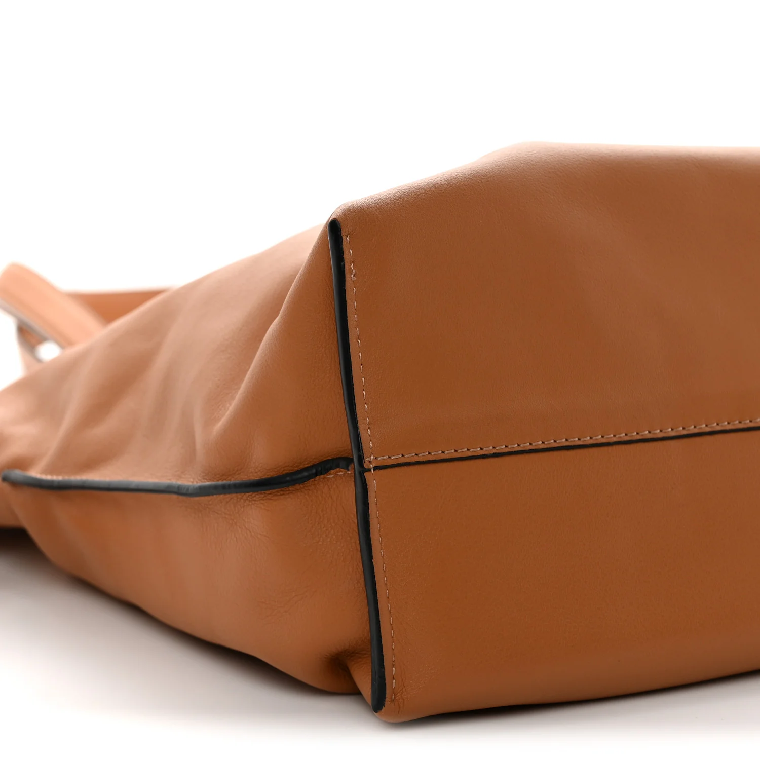Calfskin Large Flamenco Knot Bag Warm Desert