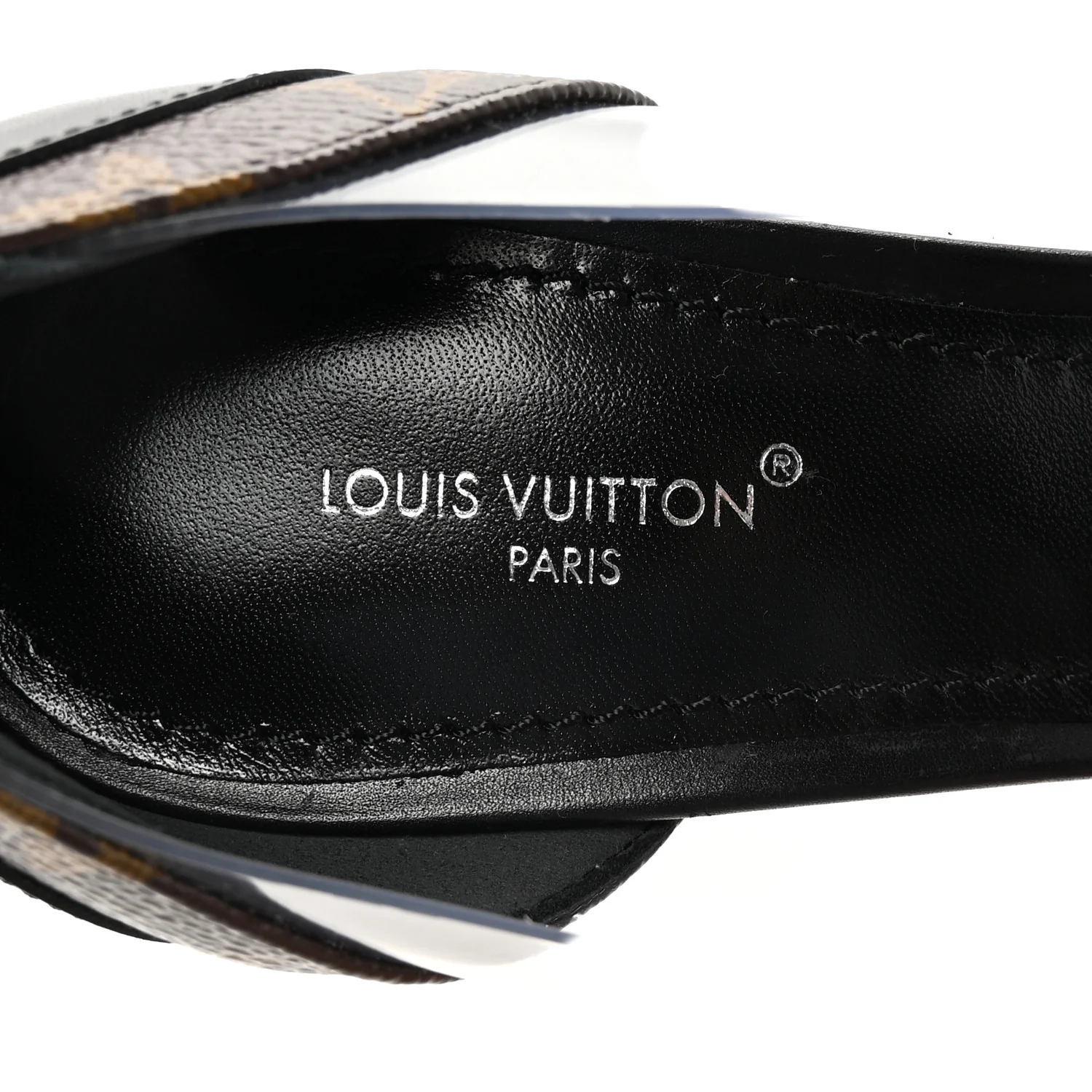 Monogram PVC Call Back Pumps 36.5 Black