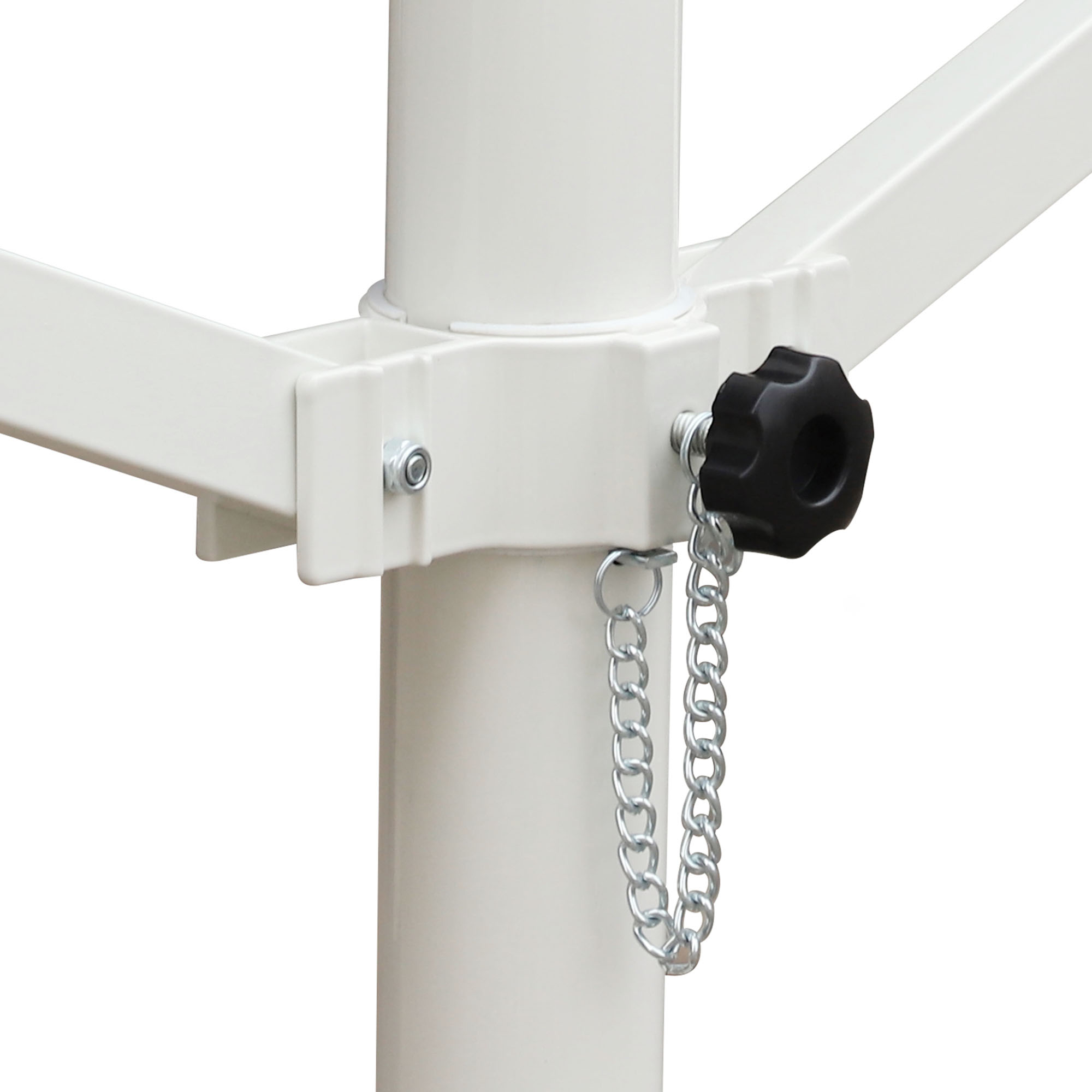 Outsunny Staande luifel met knikarm tuinluifel luifel zwengel grijs 4,5 x 3,42 m