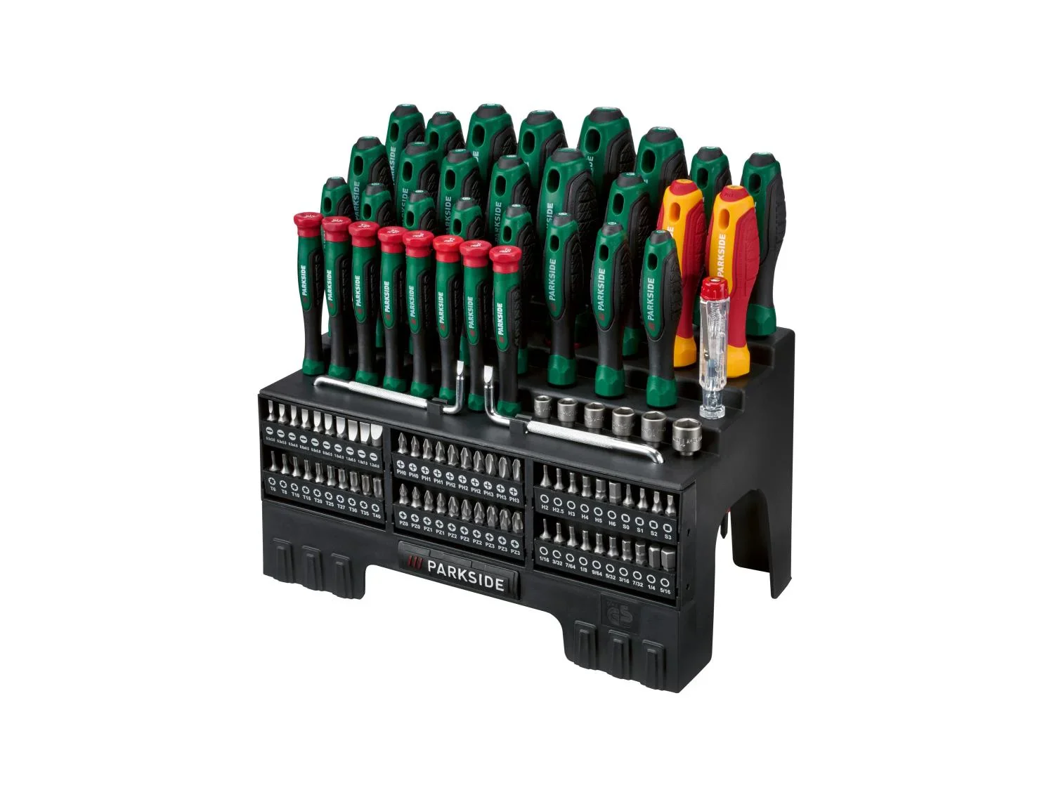 PARKSIDE Set de tournevis et embouts, 101 pices