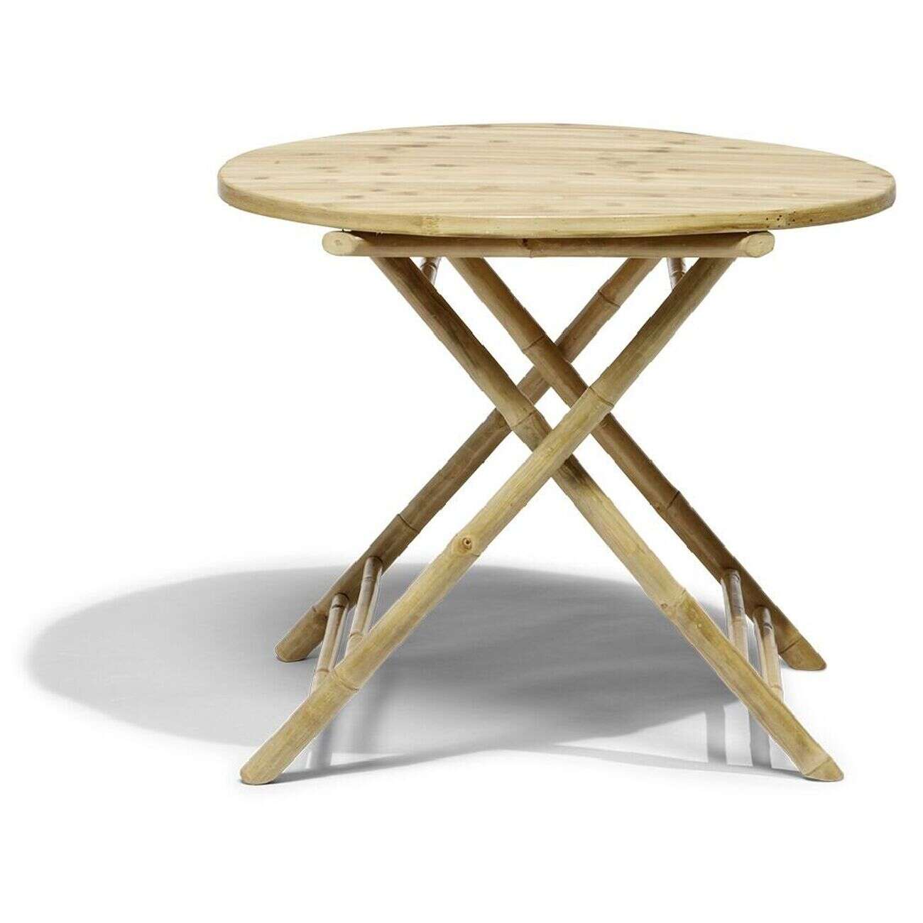 Table de jardin ronde en bambou Laos 2 personnes Ø90xH.75 cm