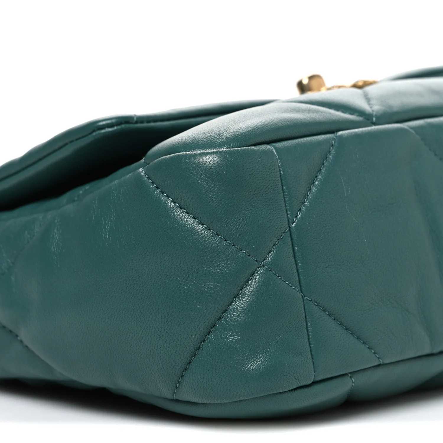 Lambskin Quilted Medium Chanel 19 Flap Green
