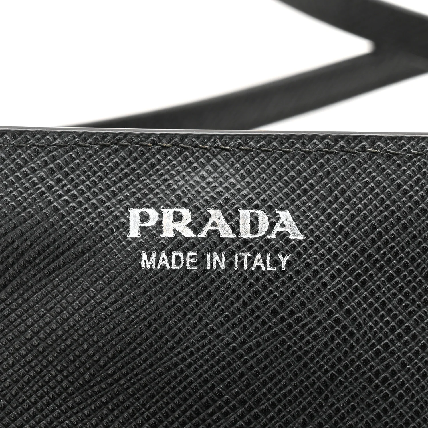Saffiano Metal Flap Wallet With Strap Black