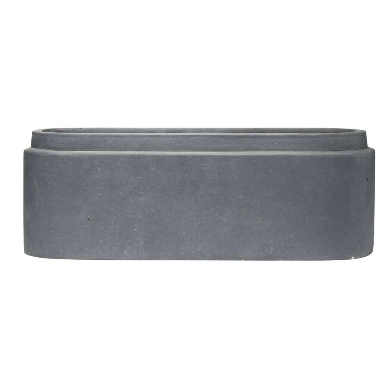 Jardinière à poser fibre argile blanc 45x15xH15cm