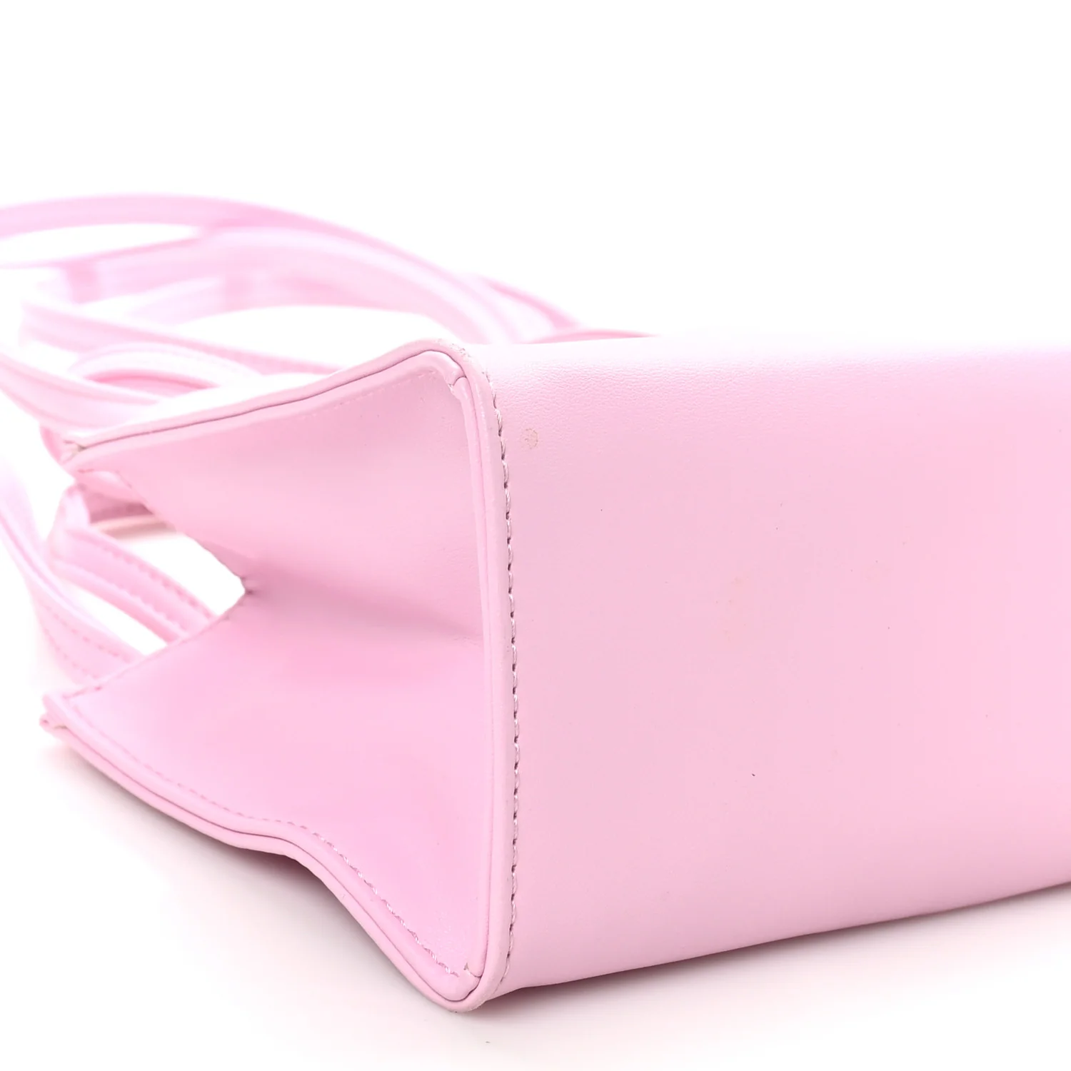 Vegan Leather Small Shopping Bag Bubblegum