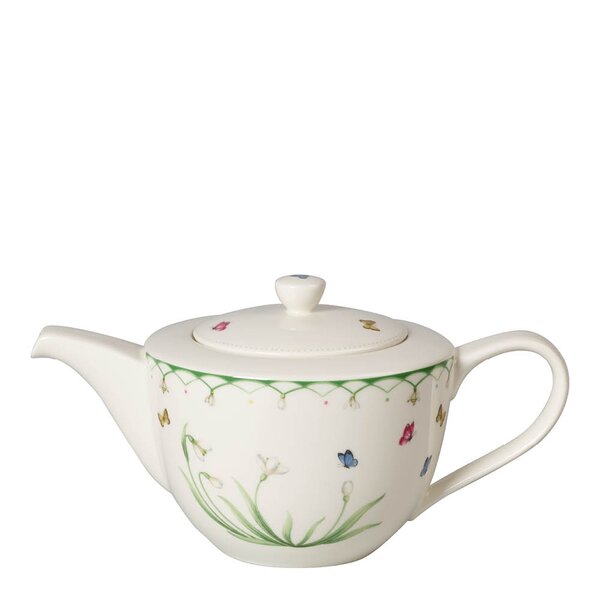 Colourful Spring tekanne 1,3 L hvit/grønn