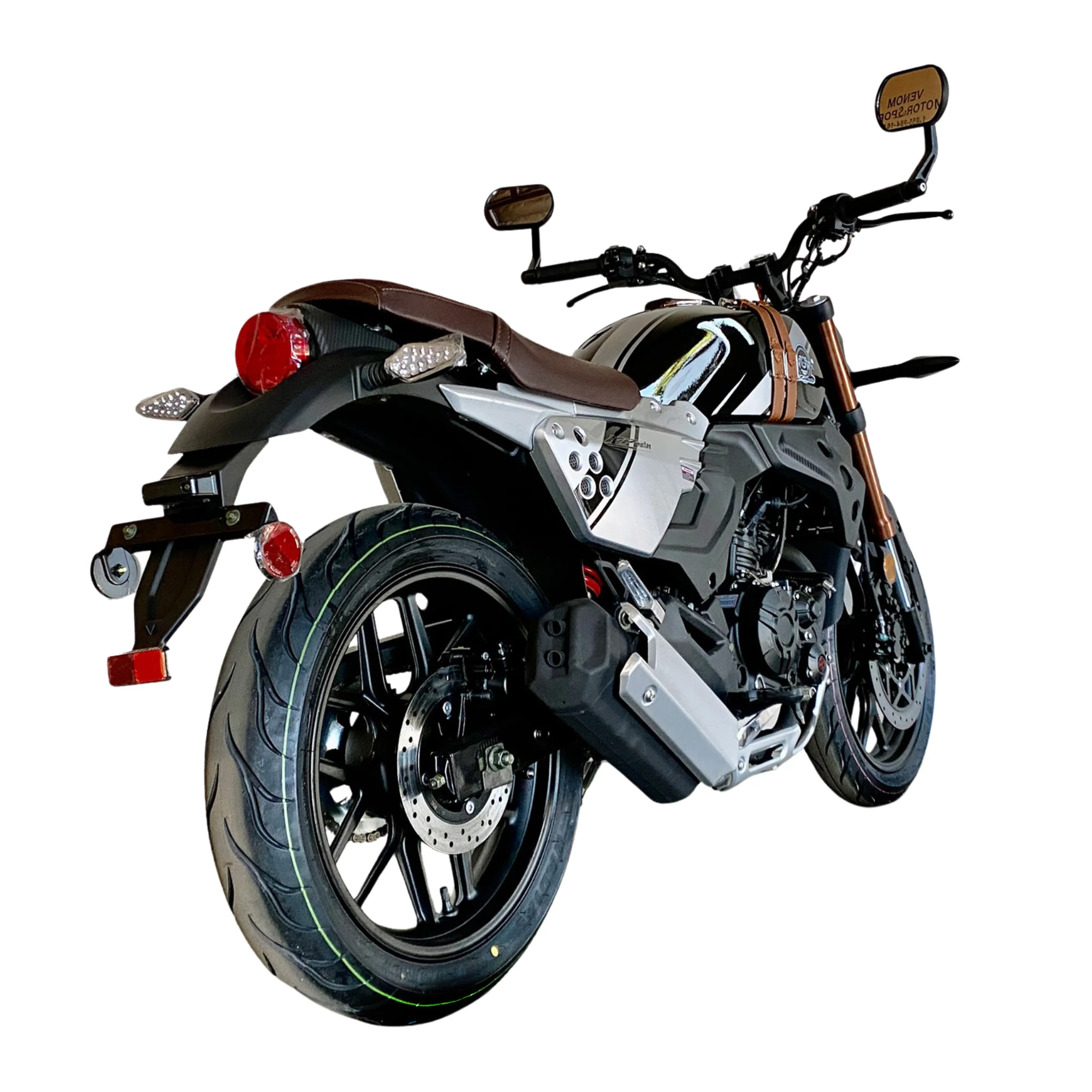 KPM 200 Motorcycle | 200cc EFI Caf�� Racer | 6-Speed Street Bike(Black) - Image 7