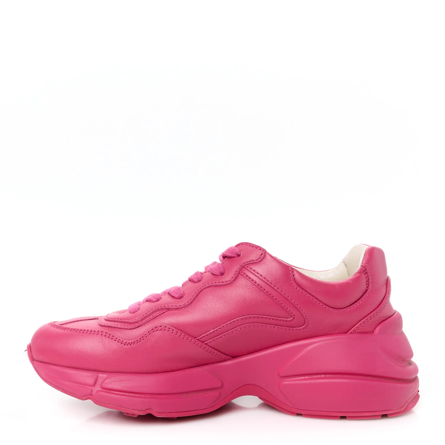 Calfskin Logo Womens Rhyton Sneakers 35 Box Pink