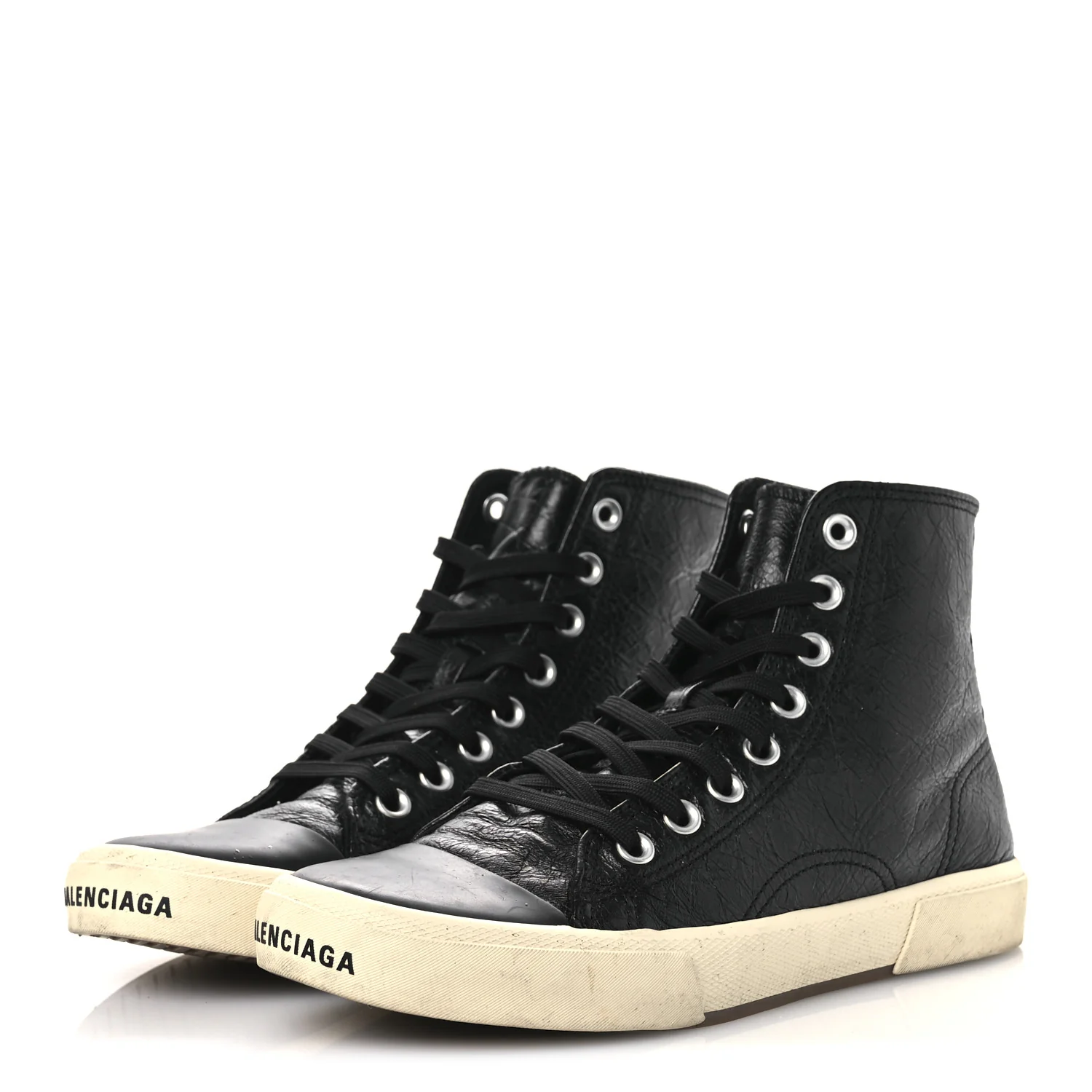 Agneau Arena Womens Paris High Top Sneakers 39 Black