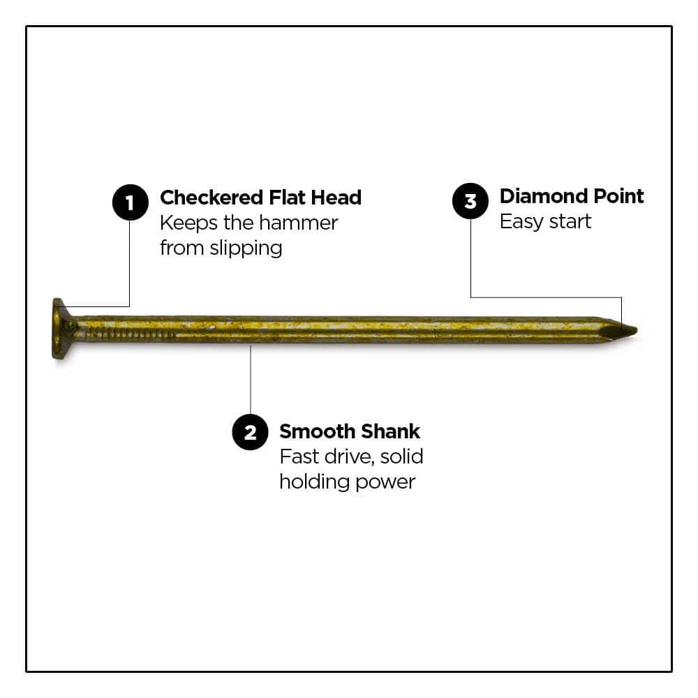 PRO-FIT 3-1/4 in. (16D) Vinyl Coated Sinker Framing Nails, 5 lb Box (310-Count)