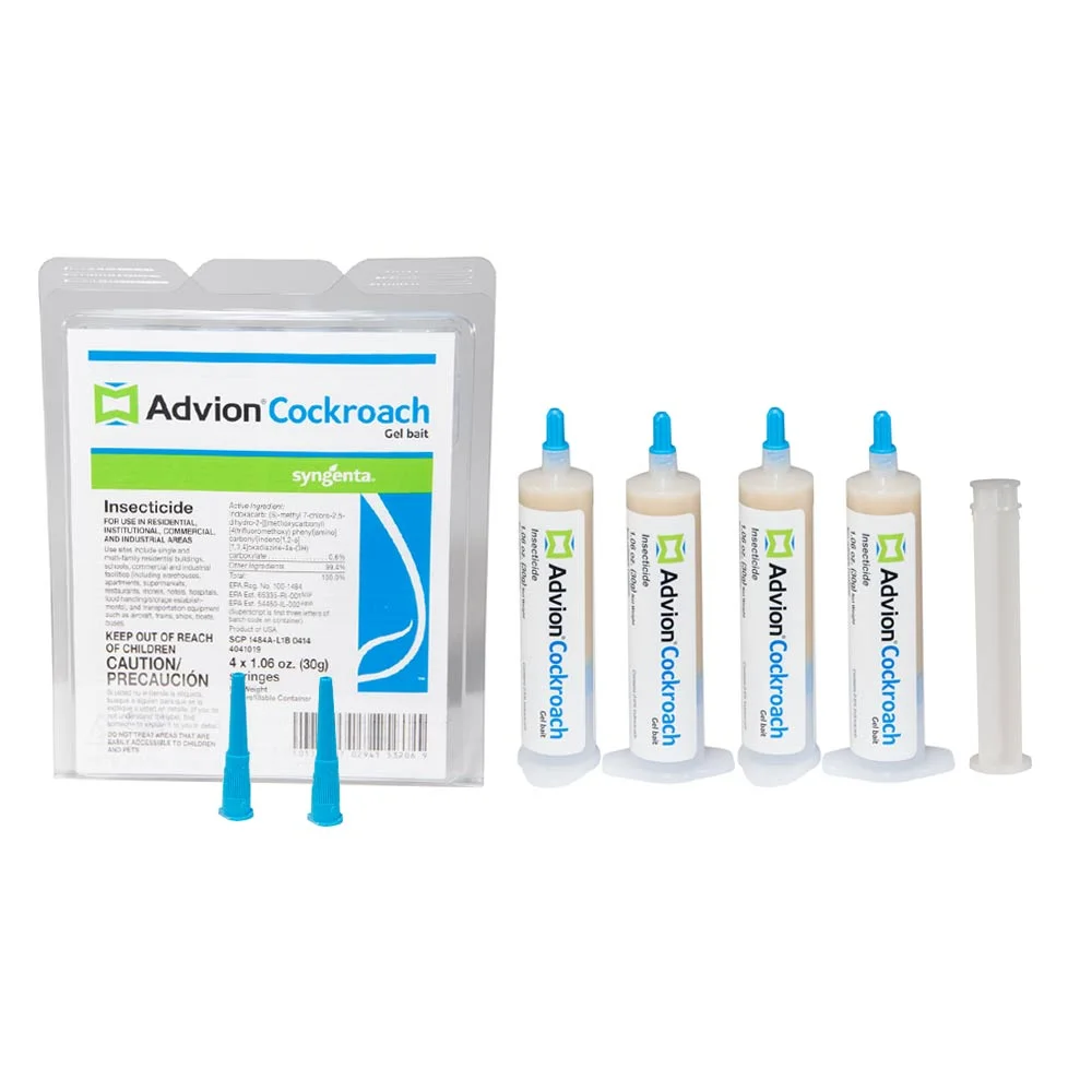Advion Cockroach Gel Bait - 1 Case (5 Packs of 4 x 30g Tubes) for Indoor/Outdoor Use by Syngenta