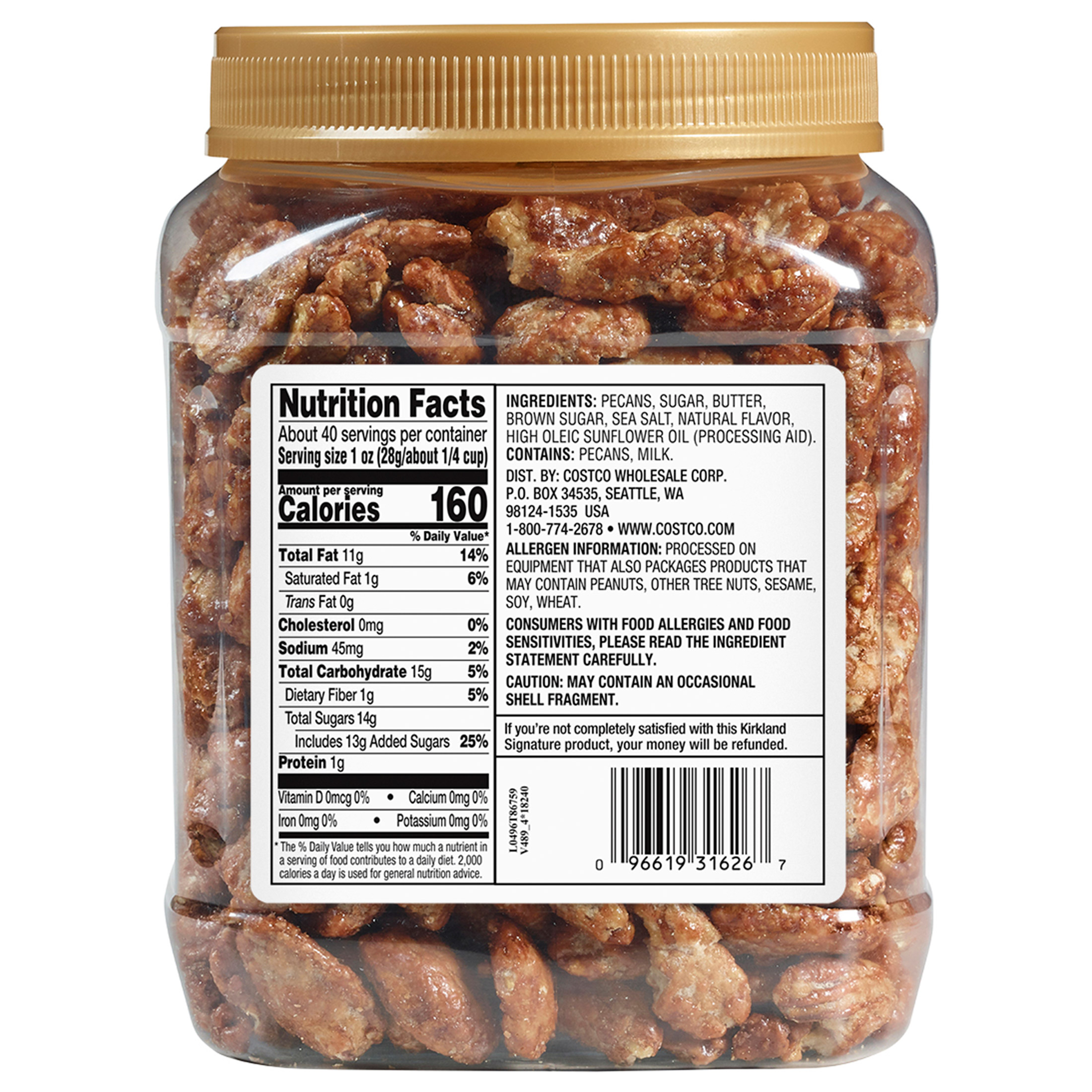 Kirkland Signature Praline Pecans, 2.5 lb